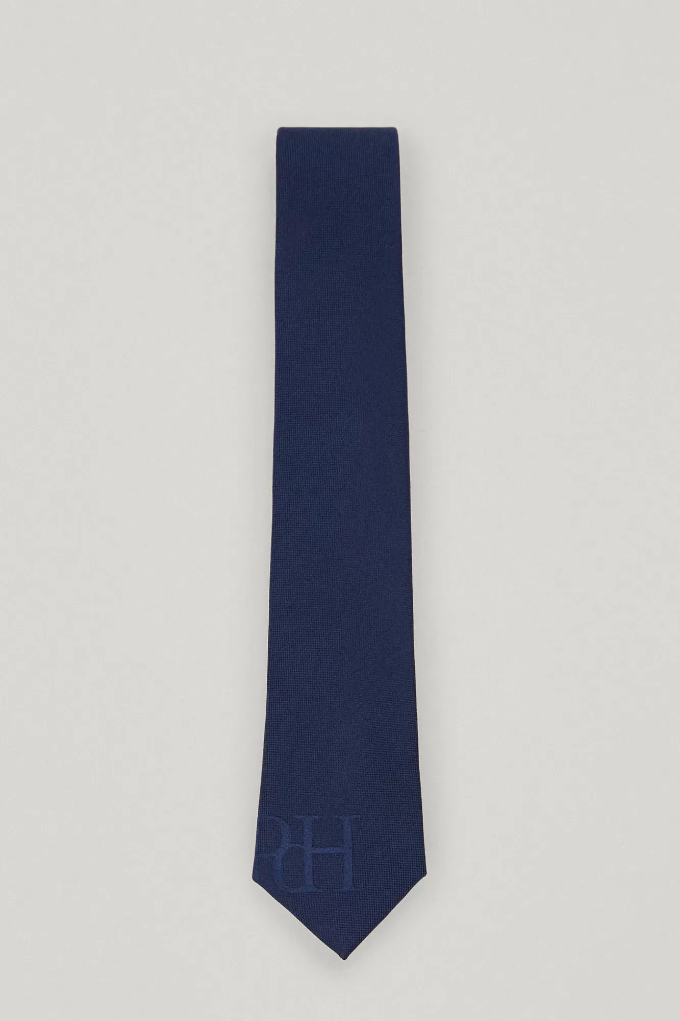 Cheap Pedro del Hierro Logo Silk Tie Blue