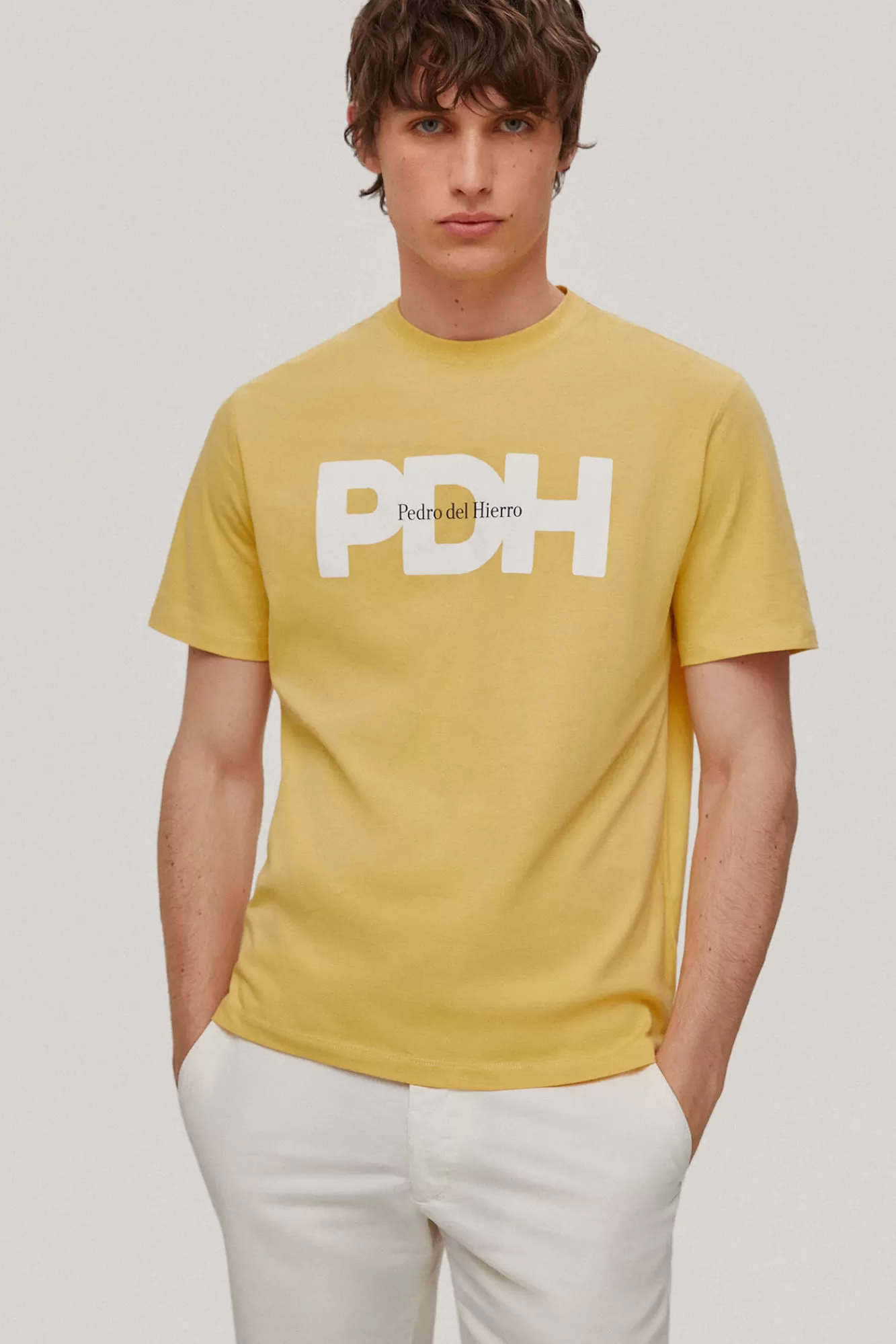 New Pedro del Hierro Logo T-Shirt Yellow