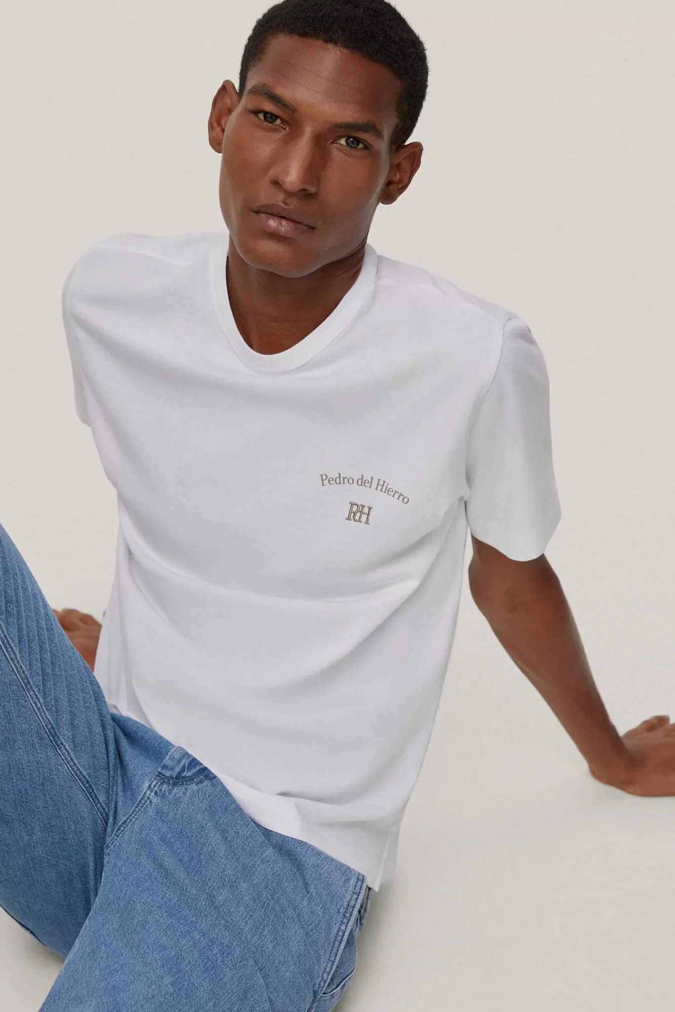 Shop Pedro del Hierro Logo T-Shirt White