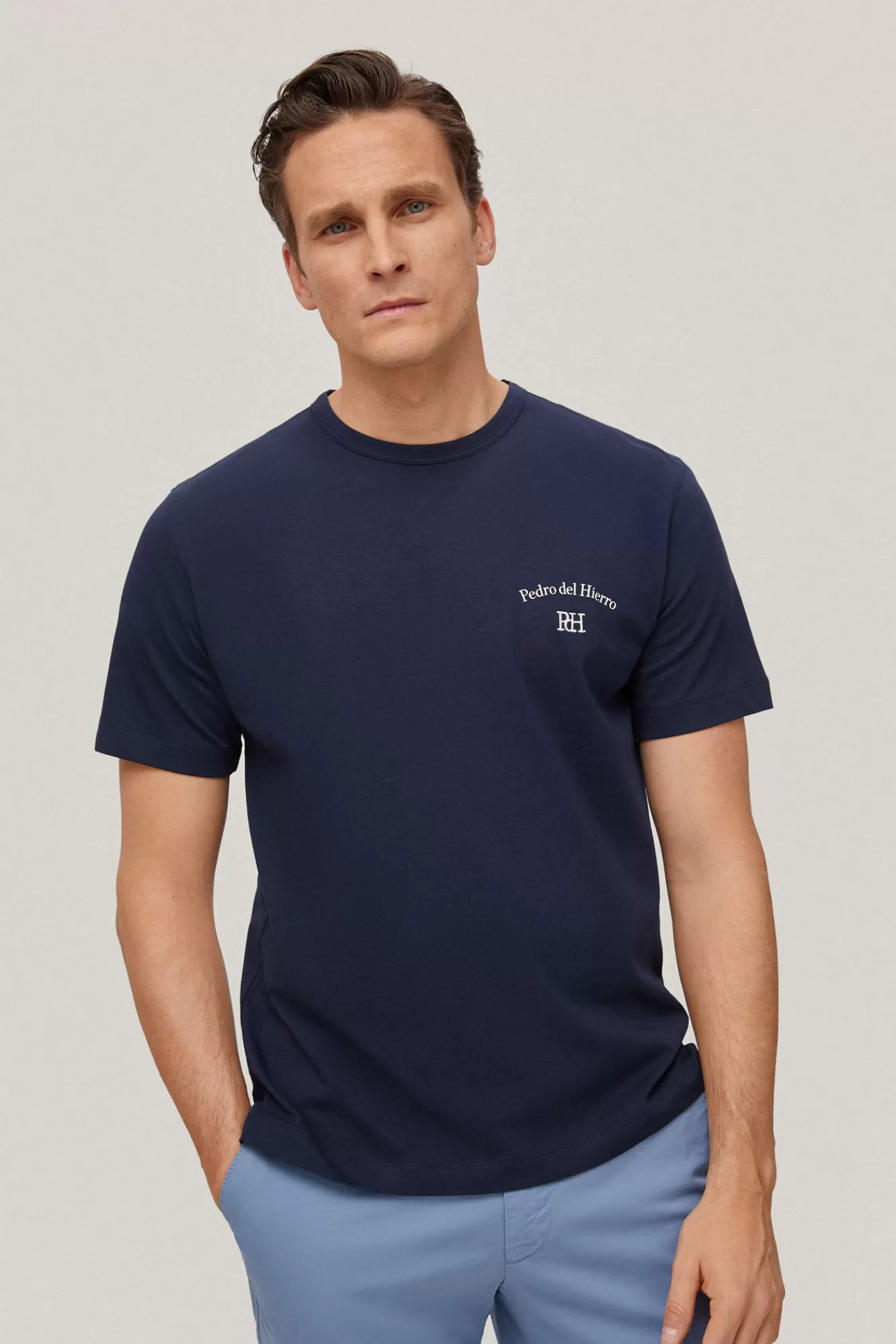 Best Sale Pedro del Hierro Logo T-Shirt Blue