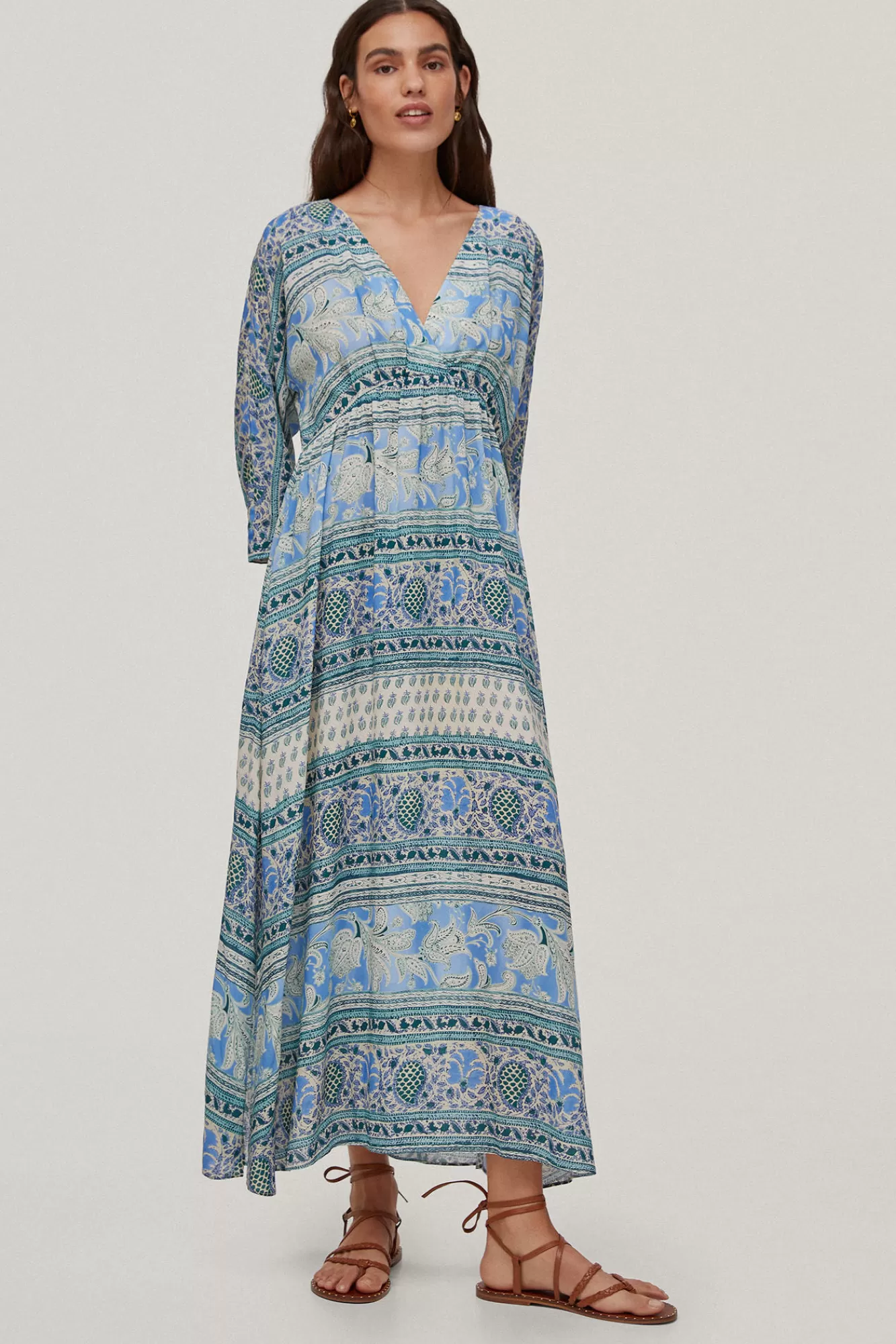 Discount Pedro del Hierro Long Printed Dress Blue