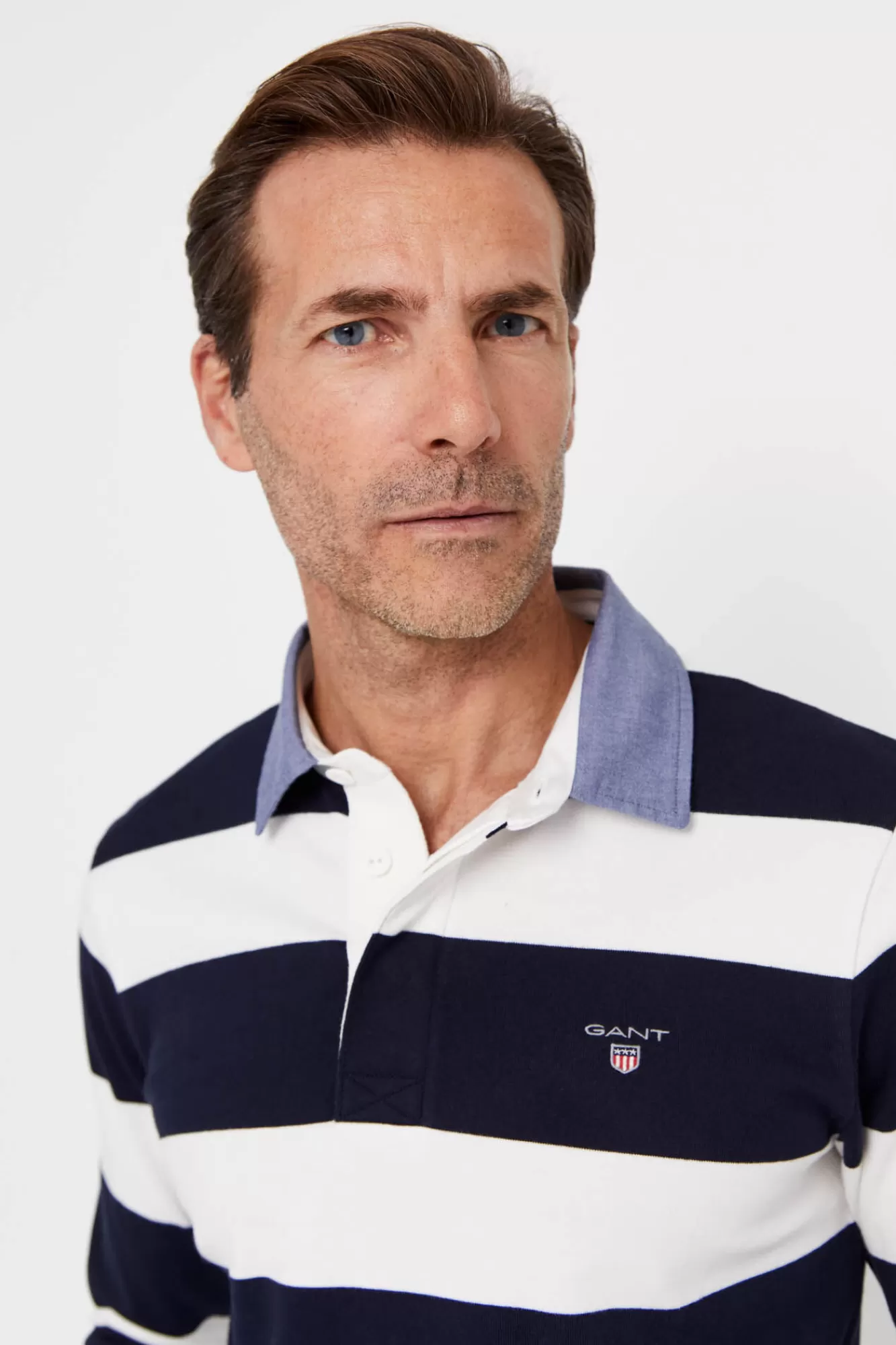 Online Gant Long-Sleeve Polo Shirt White