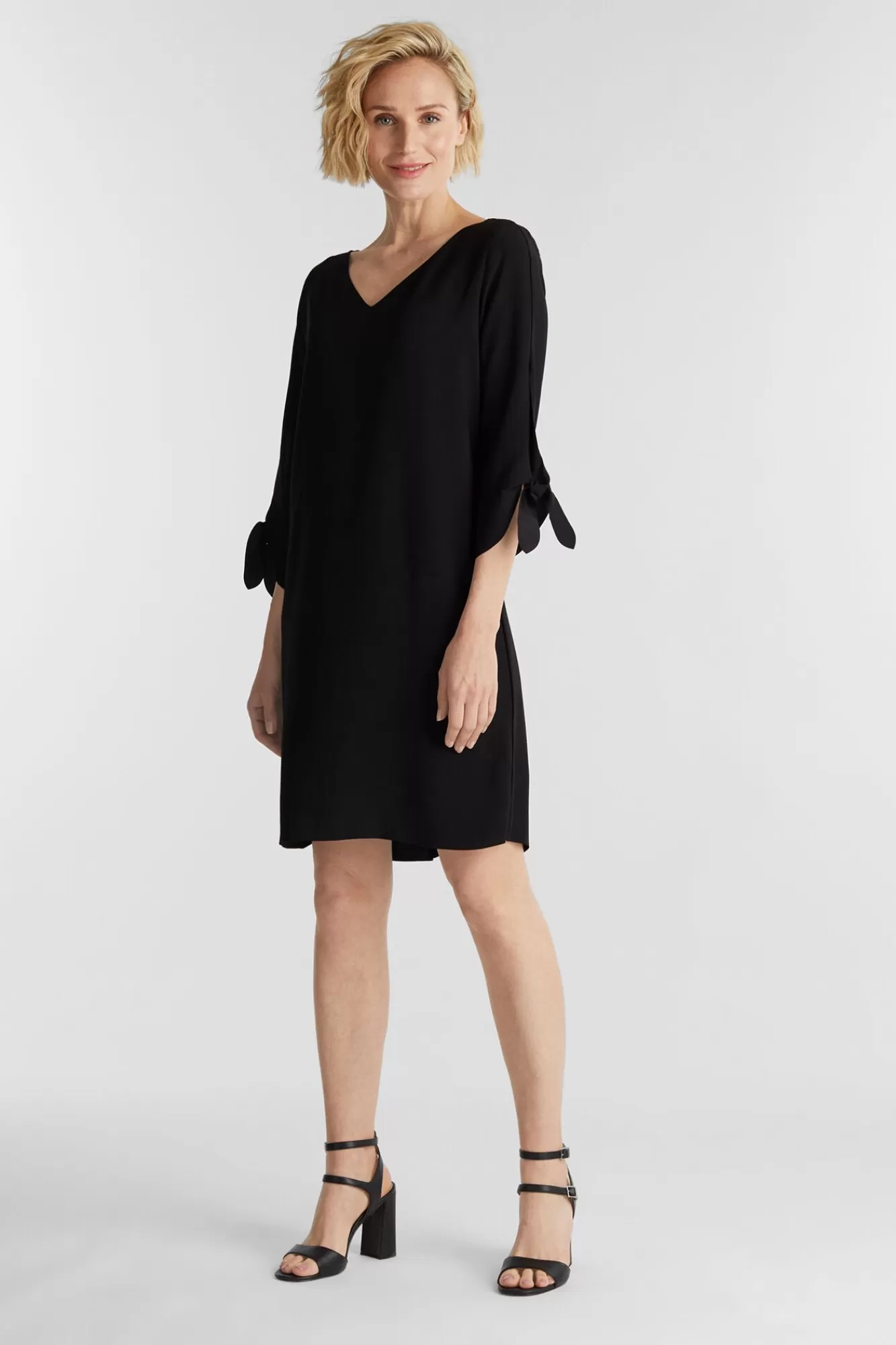 Flash Sale Esprit Loose Fit Crepe Dress Black