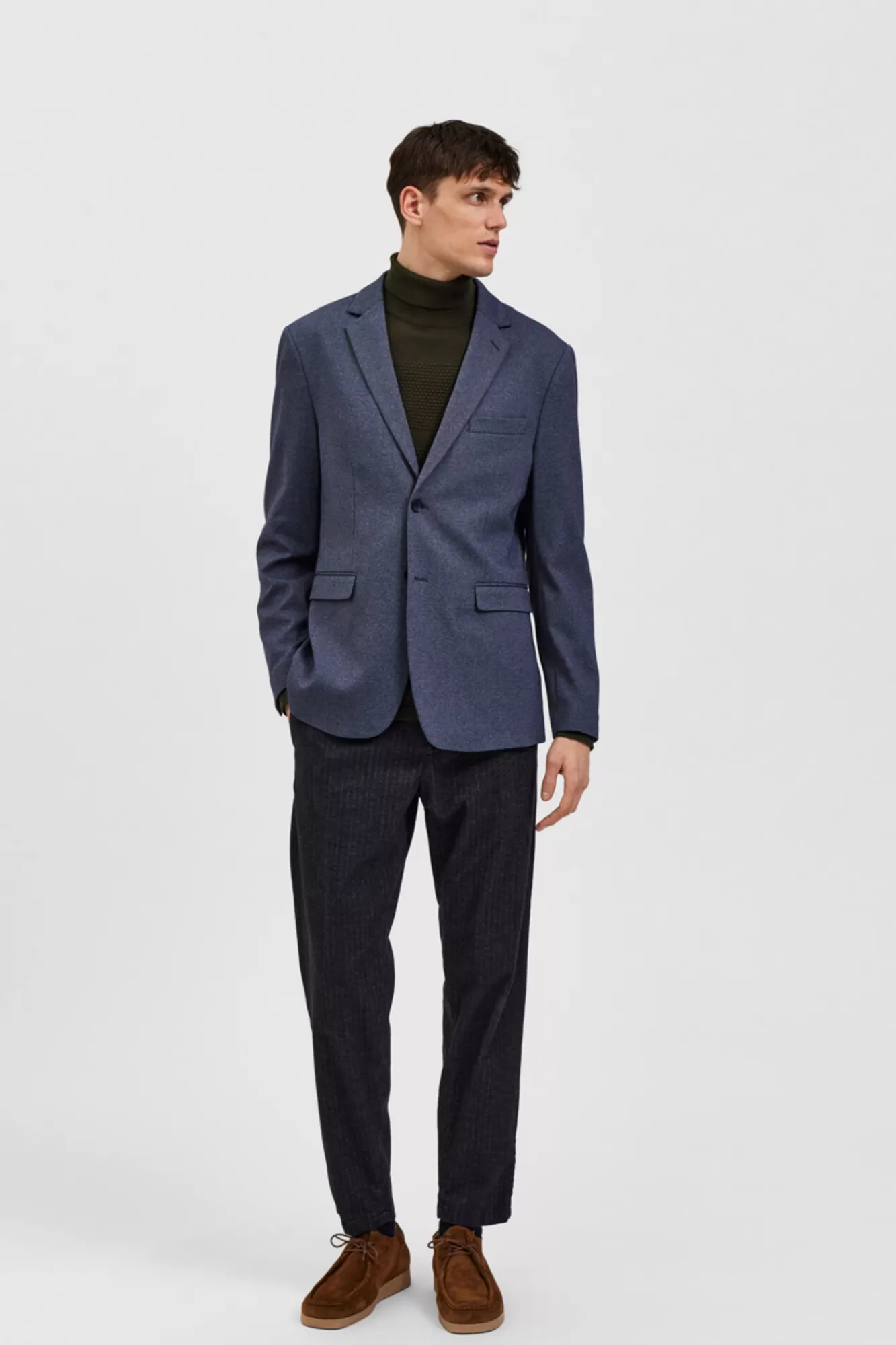 Online Selected Men's Slim Fit Blazer Blue