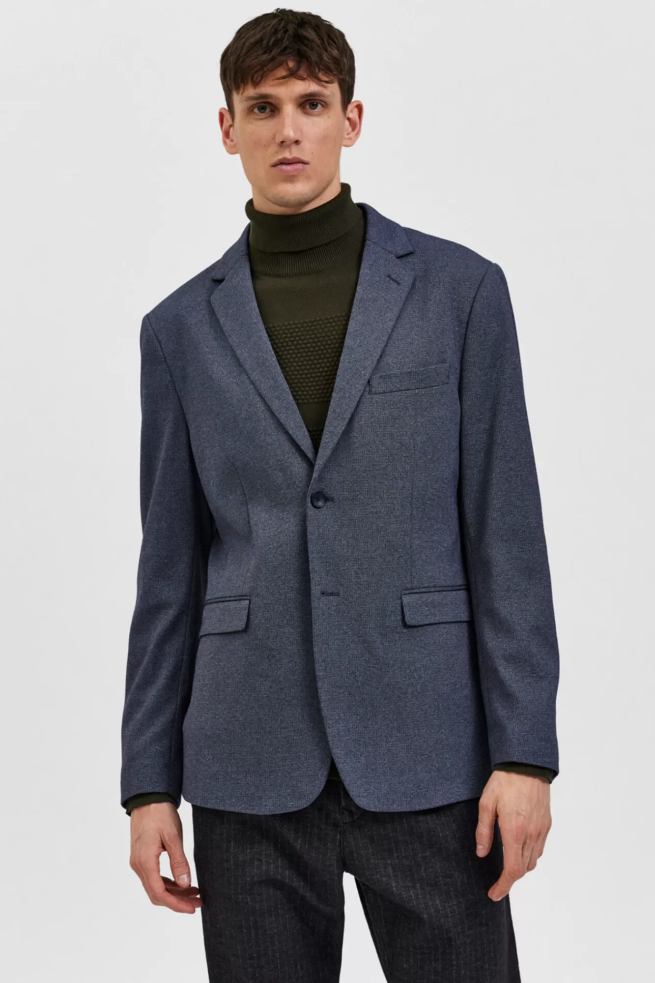 Online Selected Men's Slim Fit Blazer Blue