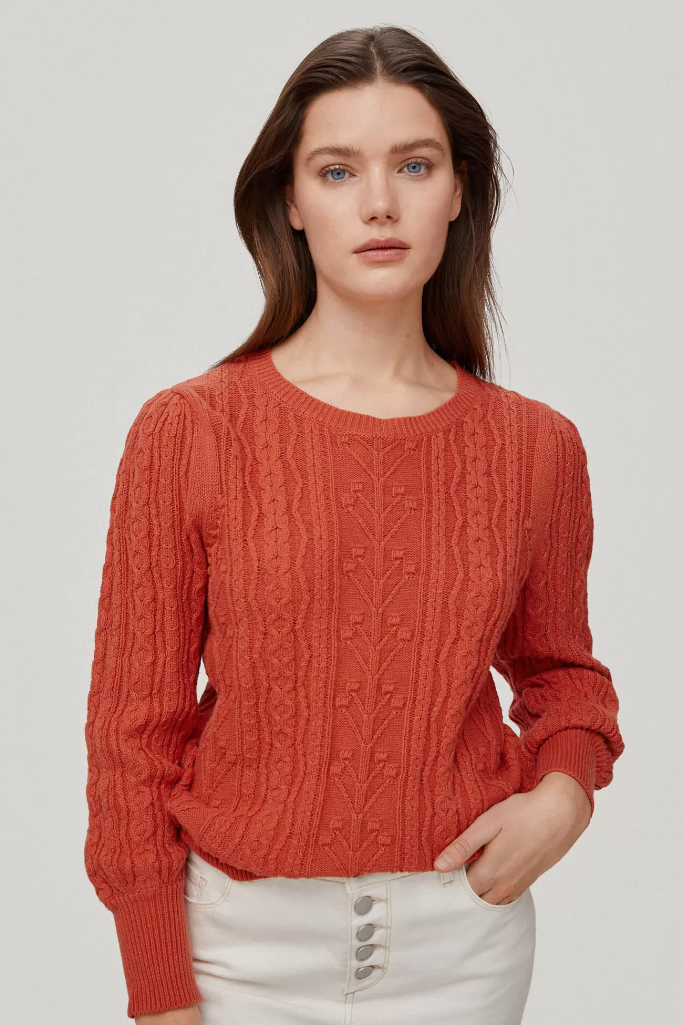 Cheap Pedro del Hierro Mini Cross-Knit Jumper Orange