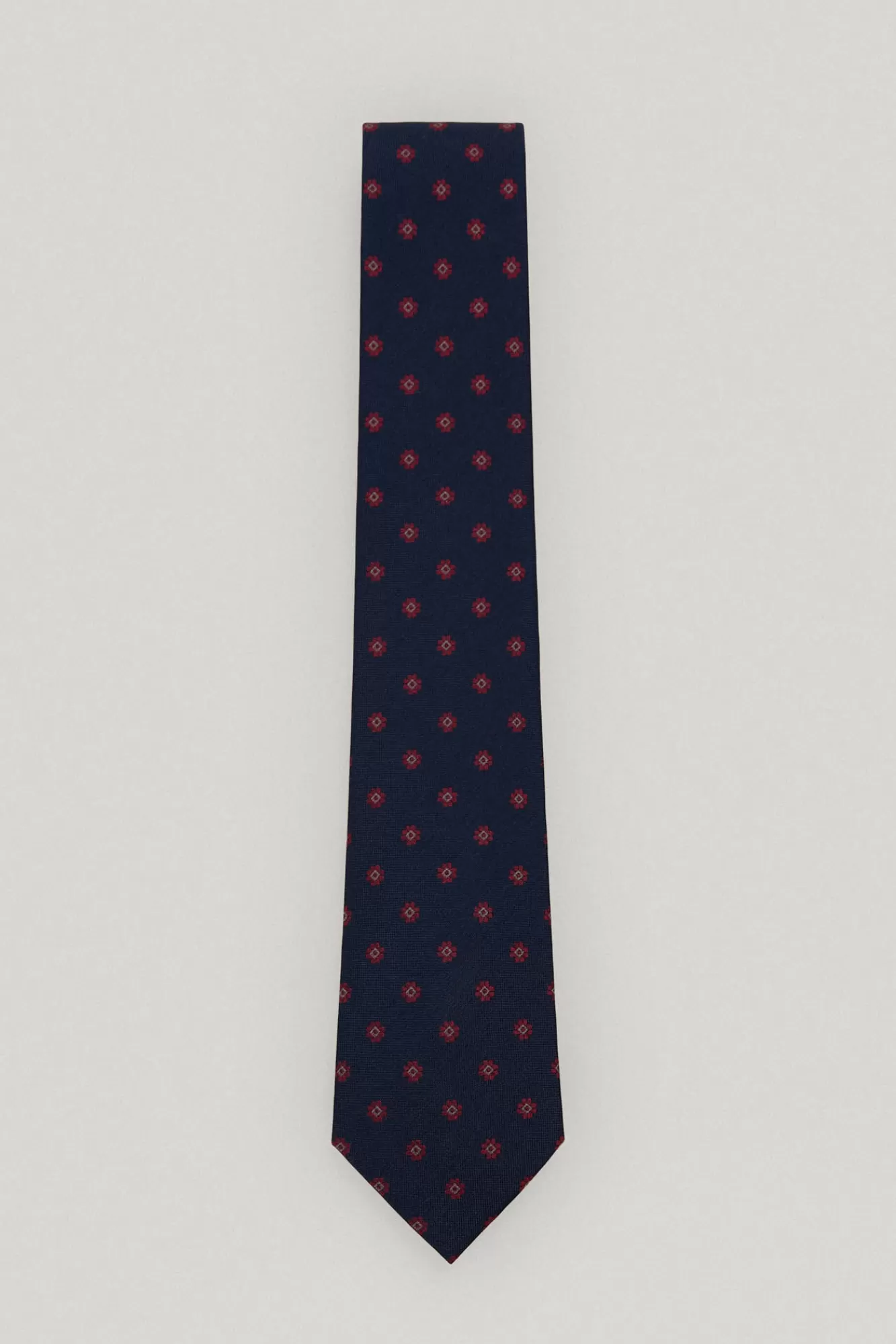 Best Pedro del Hierro Motif Silk Tie Blue