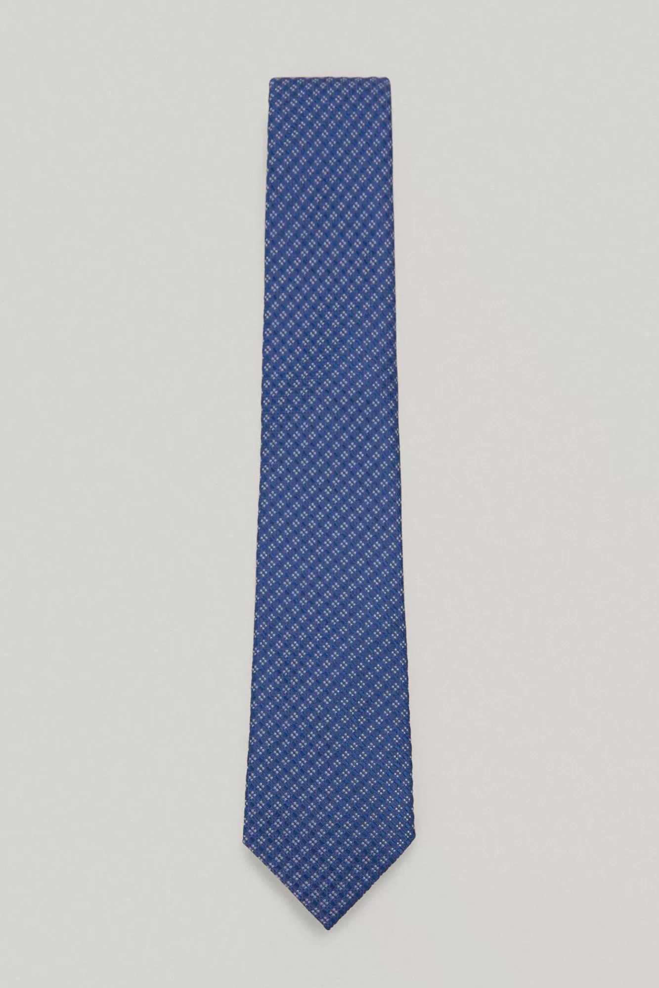 Hot Pedro del Hierro Motif Silk Tie Blue