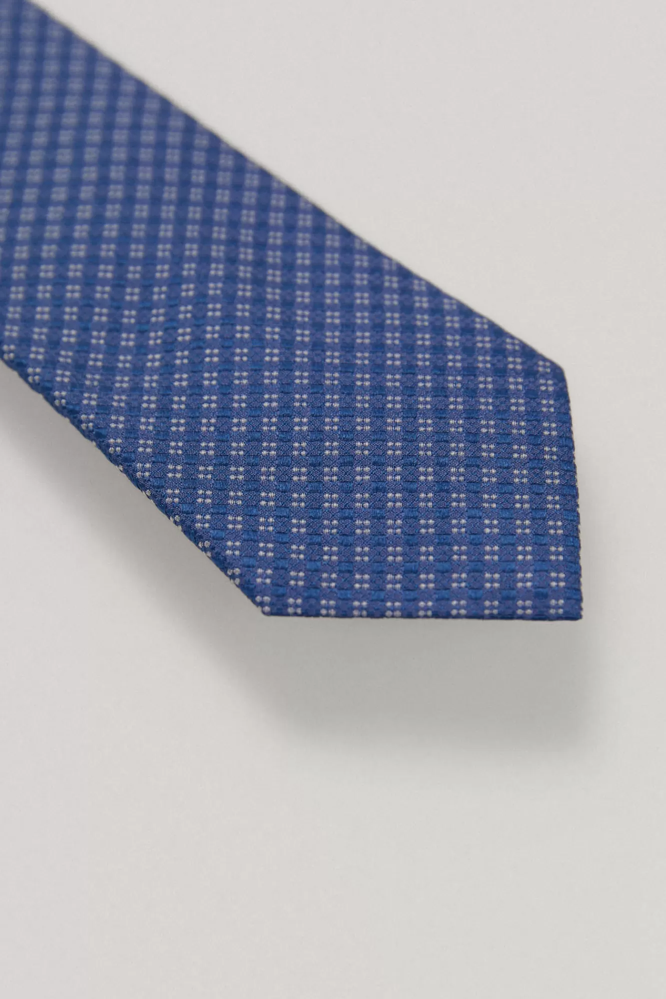 Hot Pedro del Hierro Motif Silk Tie Blue