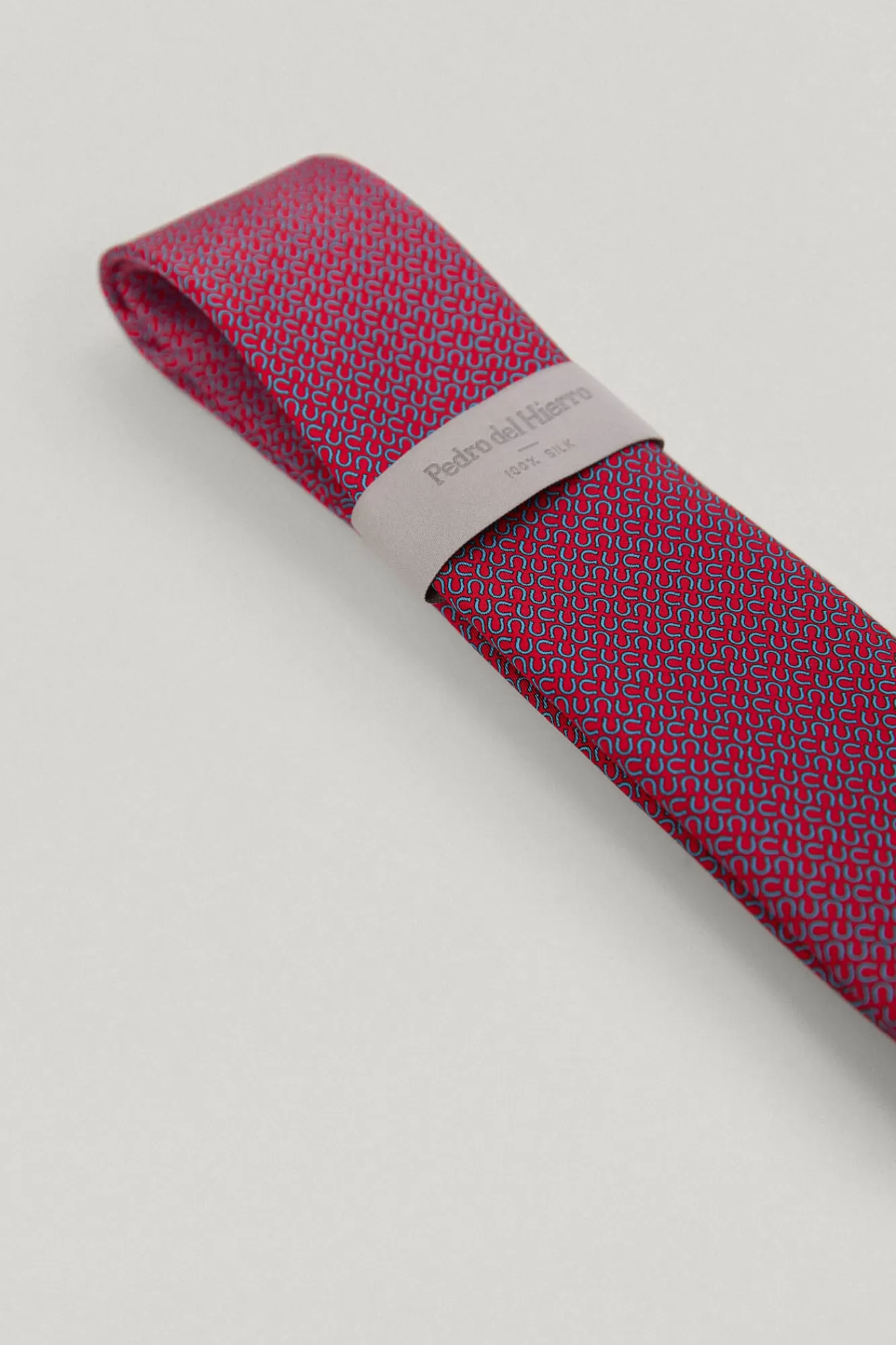 Flash Sale Pedro del Hierro Motif Silk Tie Red