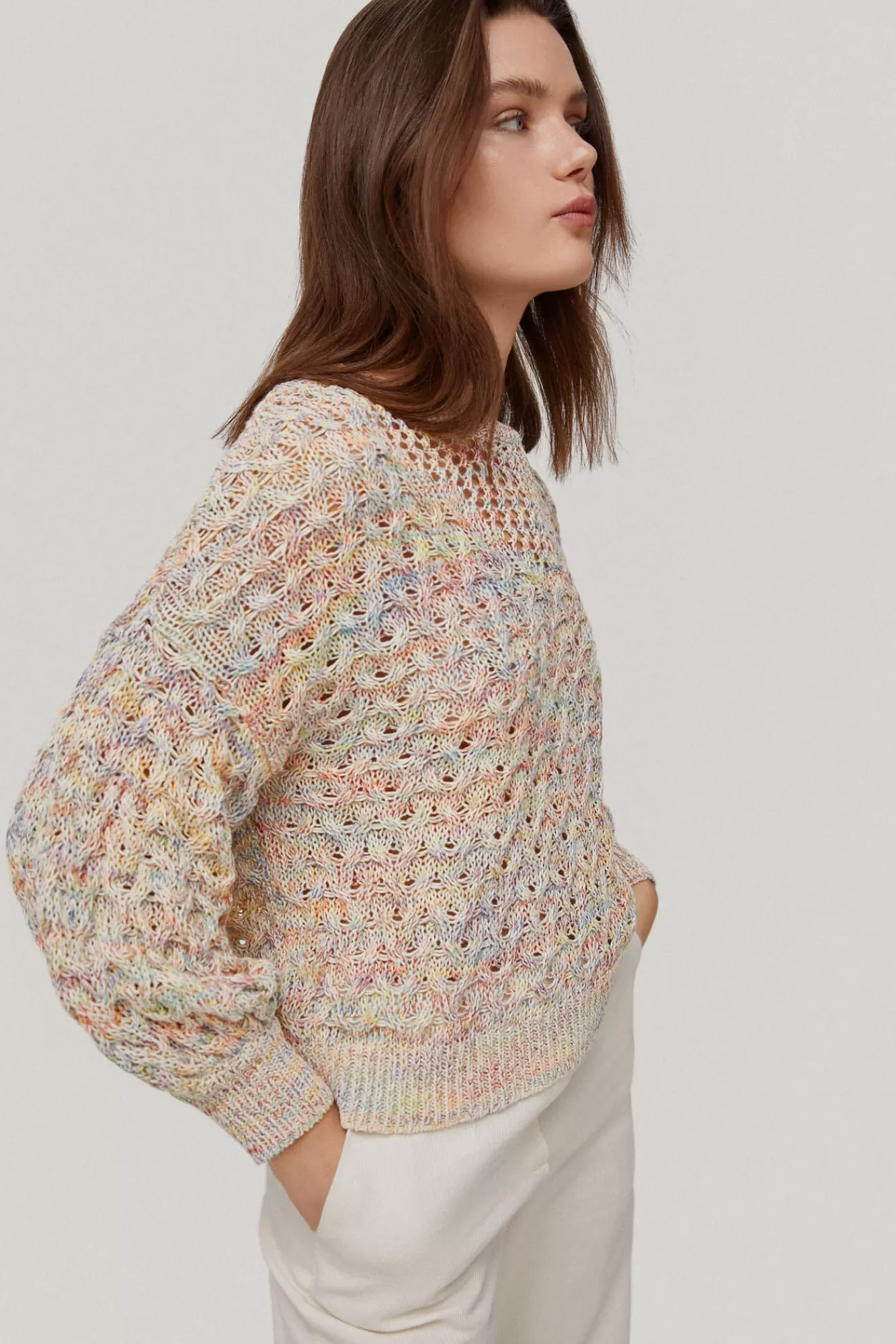 Shop Pedro del Hierro Multicolour Textured Jumper Several