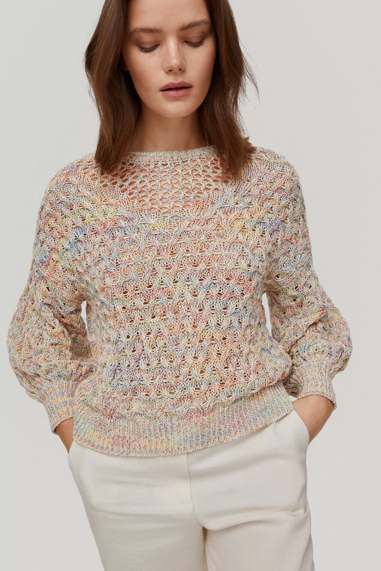 Shop Pedro del Hierro Multicolour Textured Jumper Several