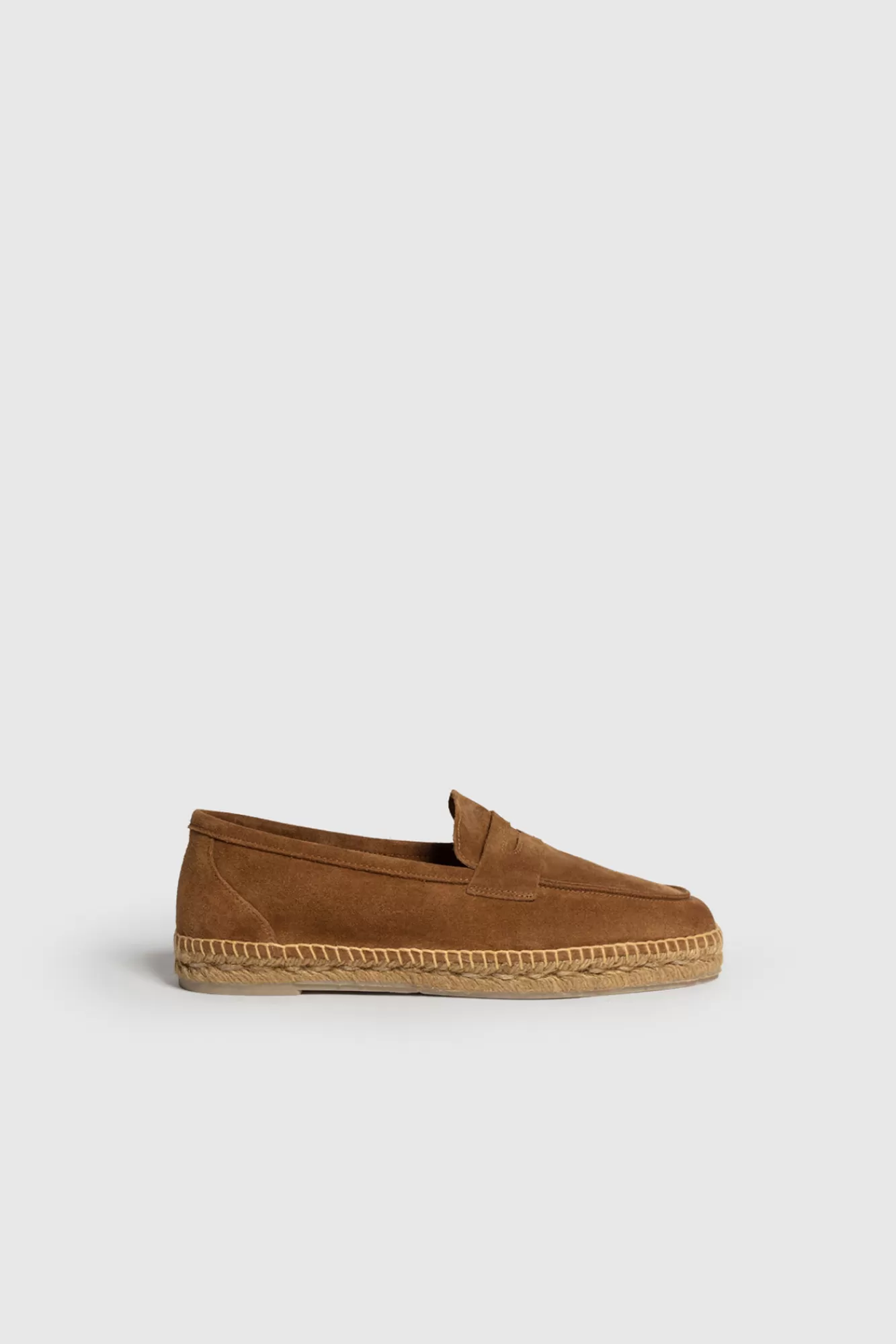 Best Sale Castañer Nacho Split Leather Espadrille Loafer Brown