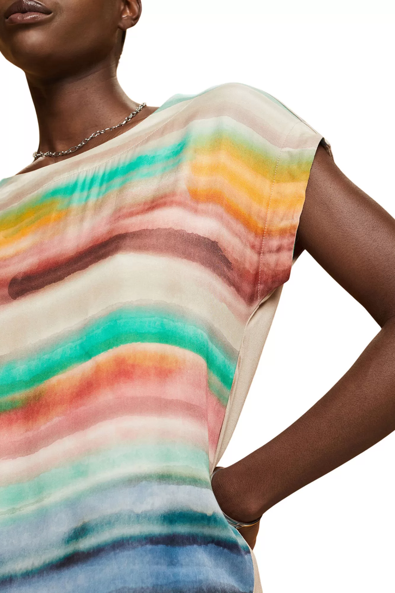 Outlet Esprit Ombre Print Viscose Blouse Multicolour