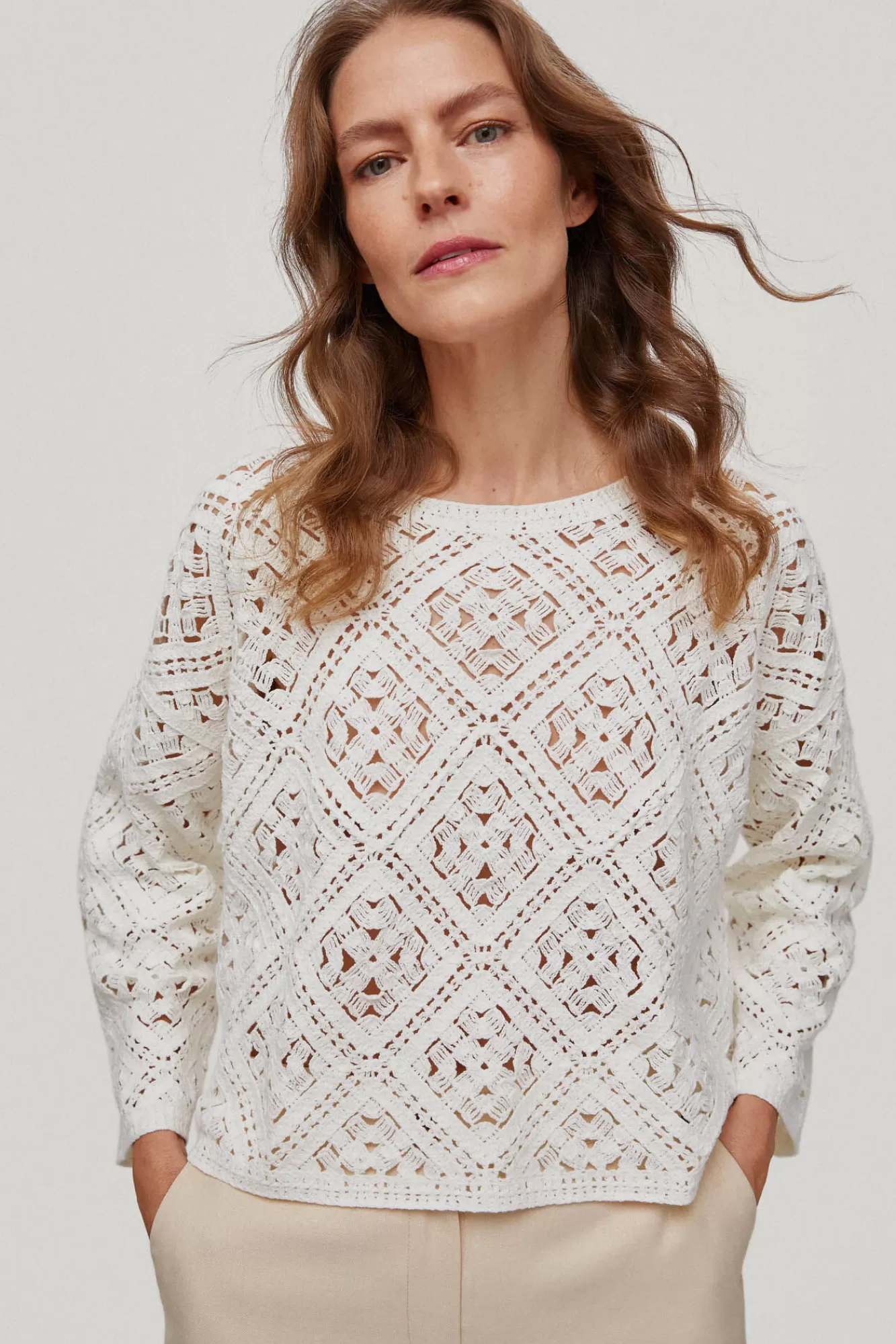 Cheap Pedro del Hierro Oversize Crochet Jumper Ecru