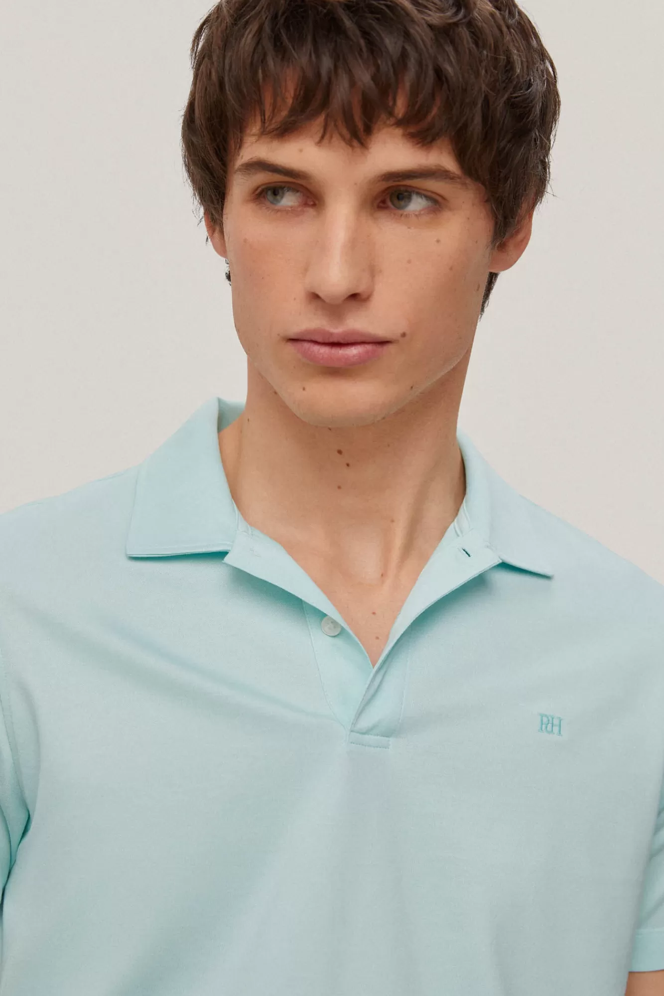 Online Pedro del Hierro Oxford Pique Polo Shirt Turquoise