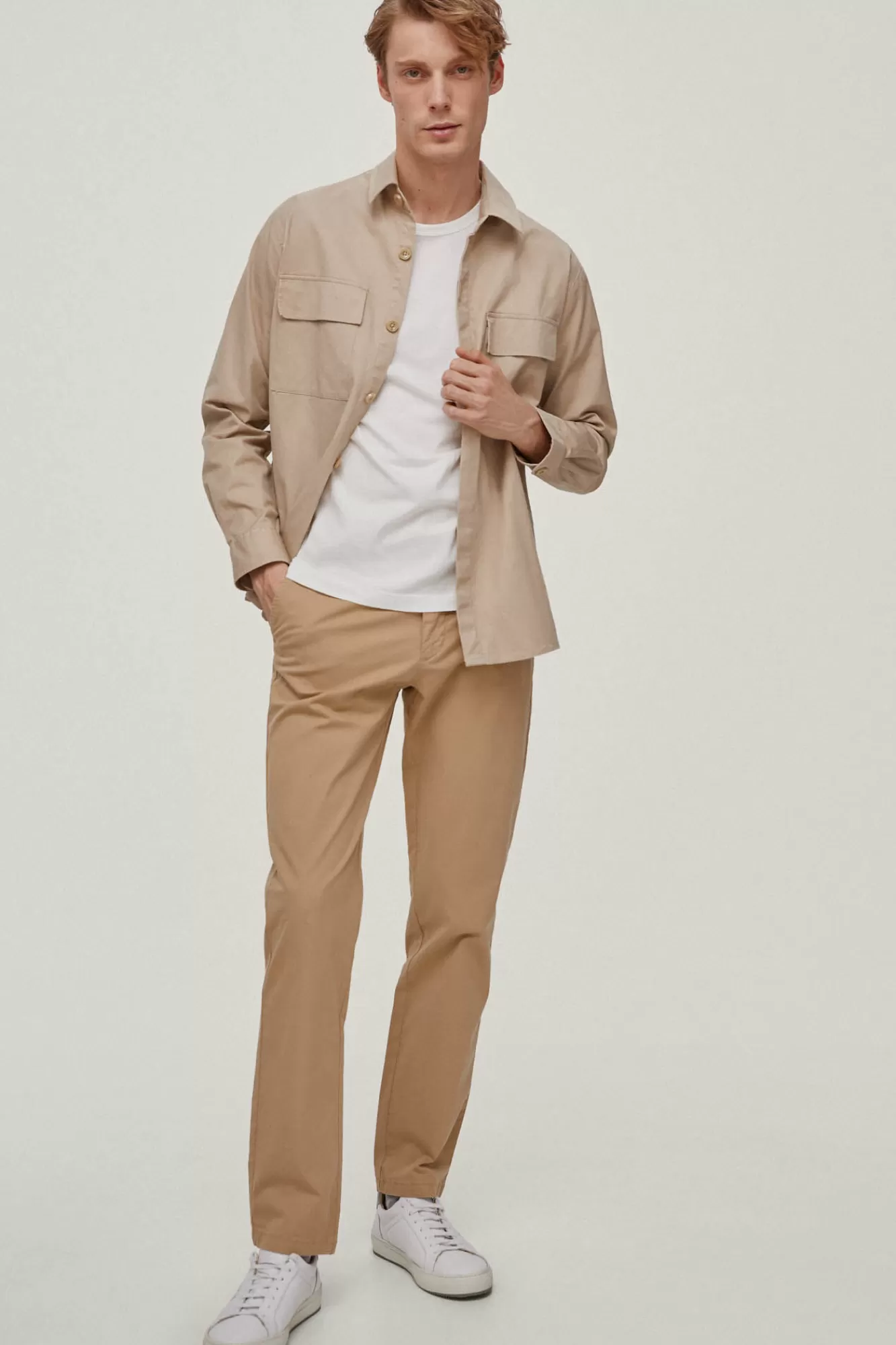 Outlet Pedro del Hierro Pantalon Chino Premium Flex Ligero Regular Beige