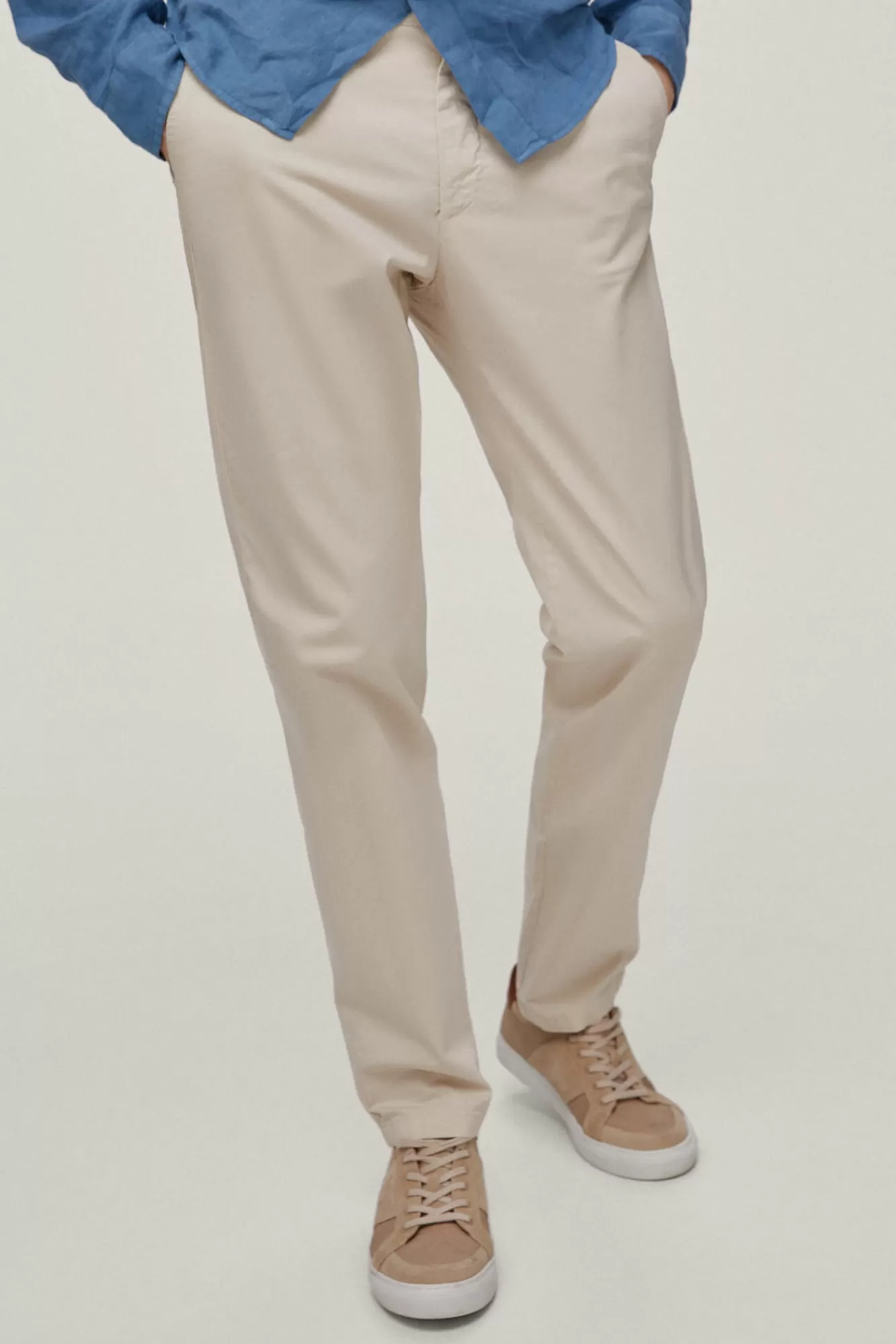 Outlet Pedro del Hierro Pantalon Chino Premium Flex Ligero Regular Beige