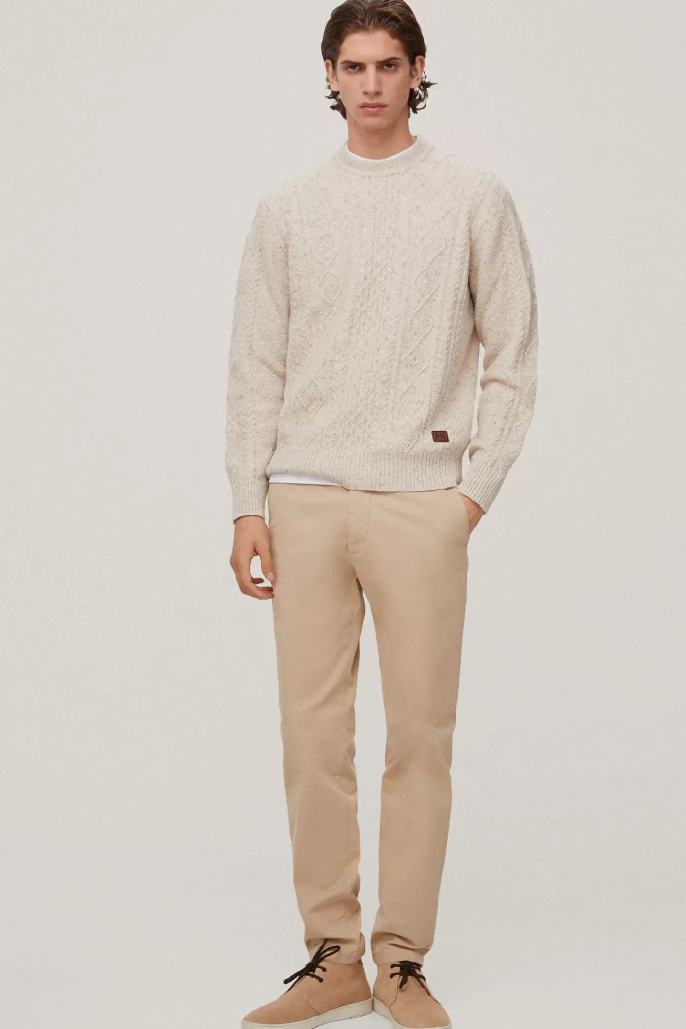 Outlet Pedro del Hierro Pantalon Chino Premium Flex Slim Fit Beige