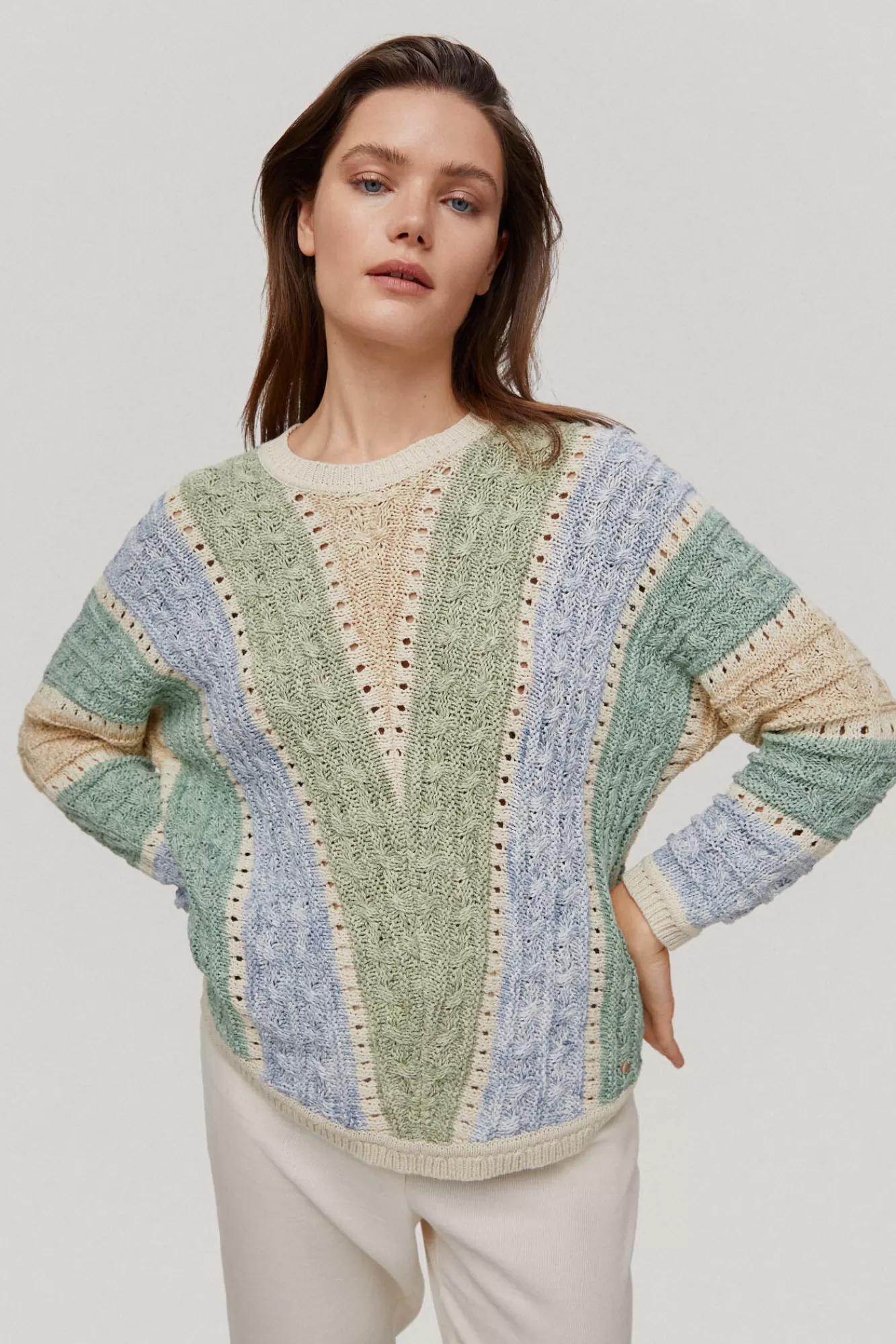 Store Pedro del Hierro Patterned Jumper With Coloured Stripes Several