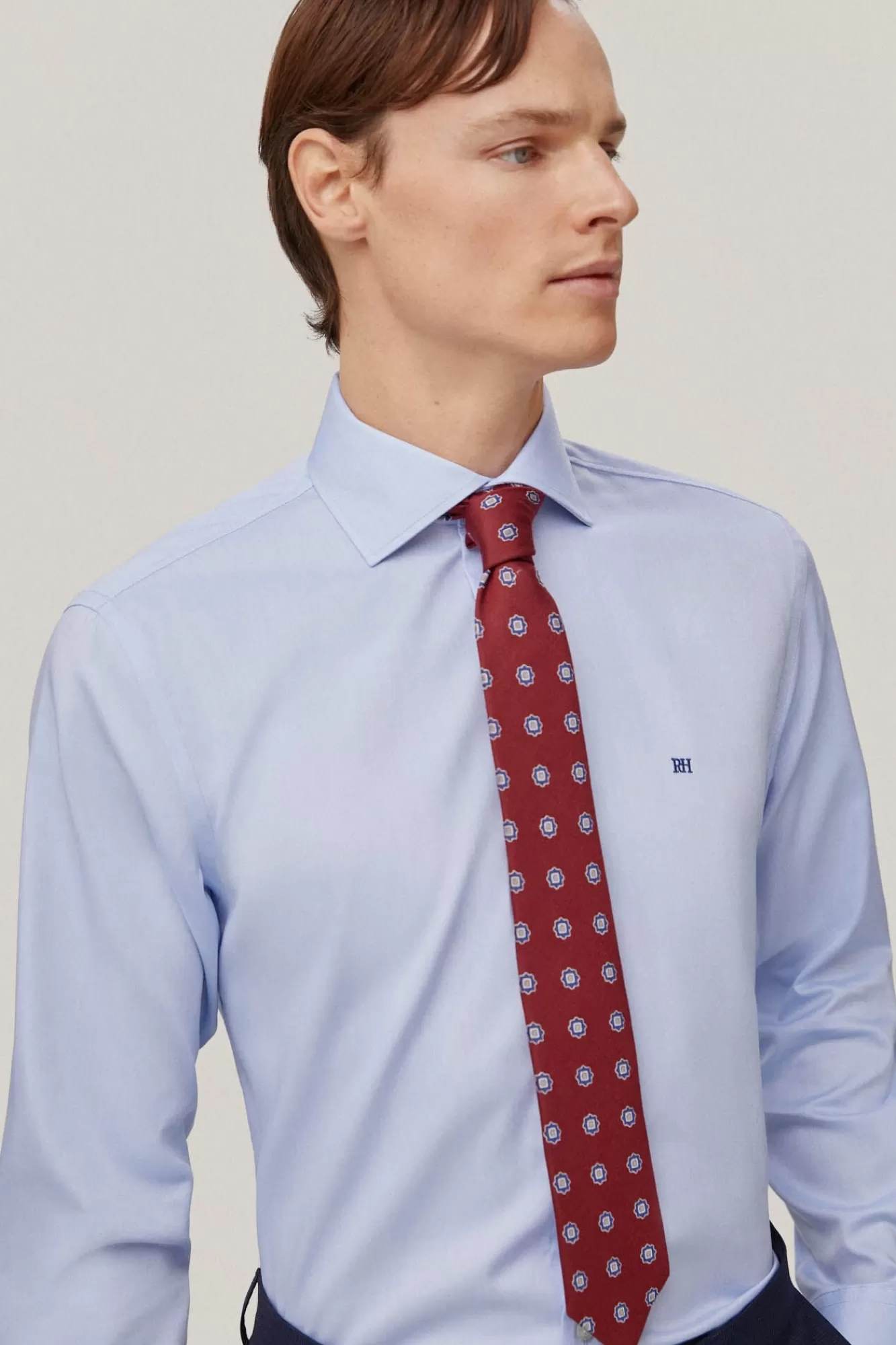 Flash Sale Pedro del Hierro Plain Pinpoint Dress Shirt, Non-Iron + Stain-Resistant Blue