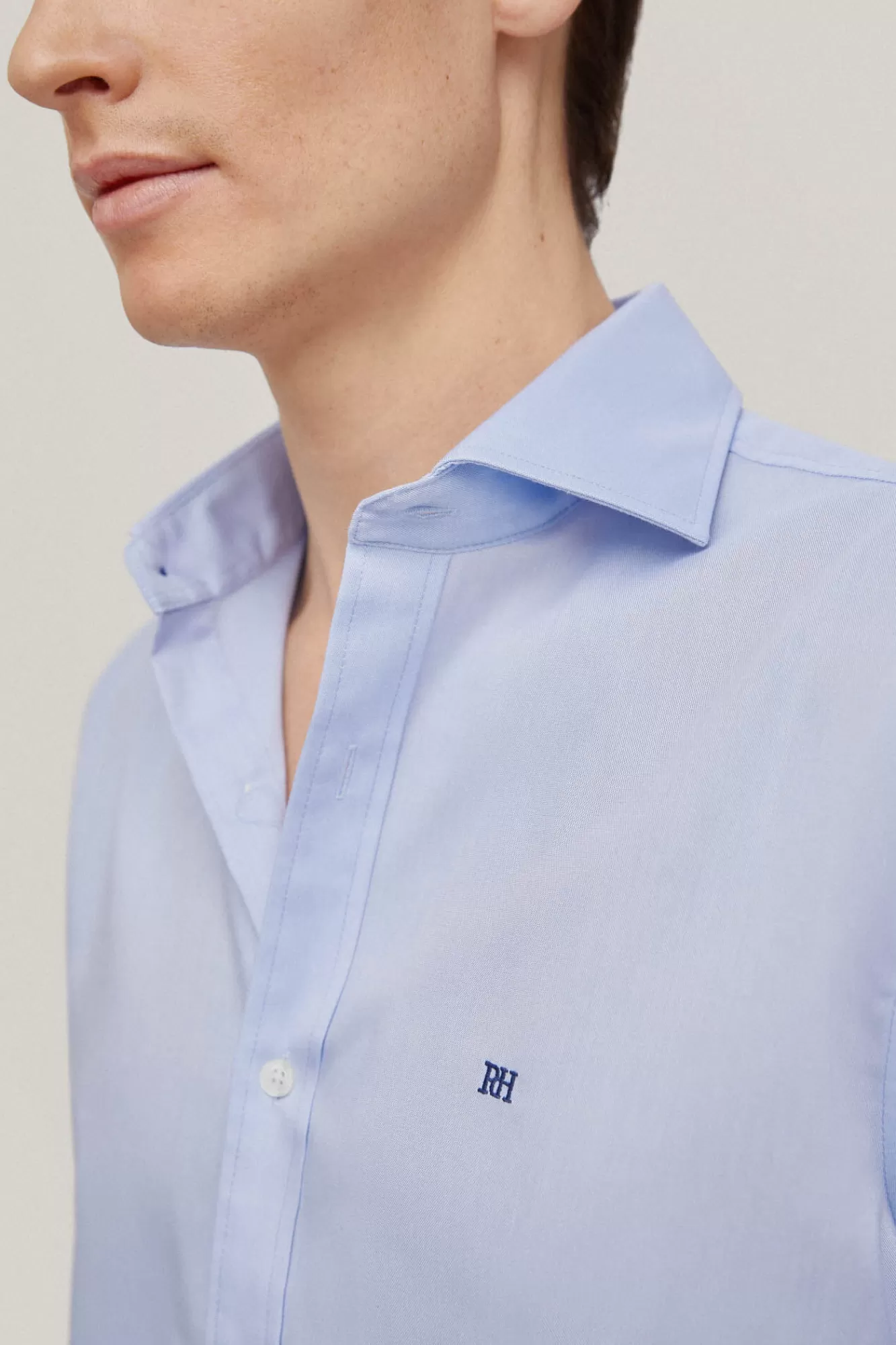 Flash Sale Pedro del Hierro Plain Pinpoint Dress Shirt, Non-Iron + Stain-Resistant Blue