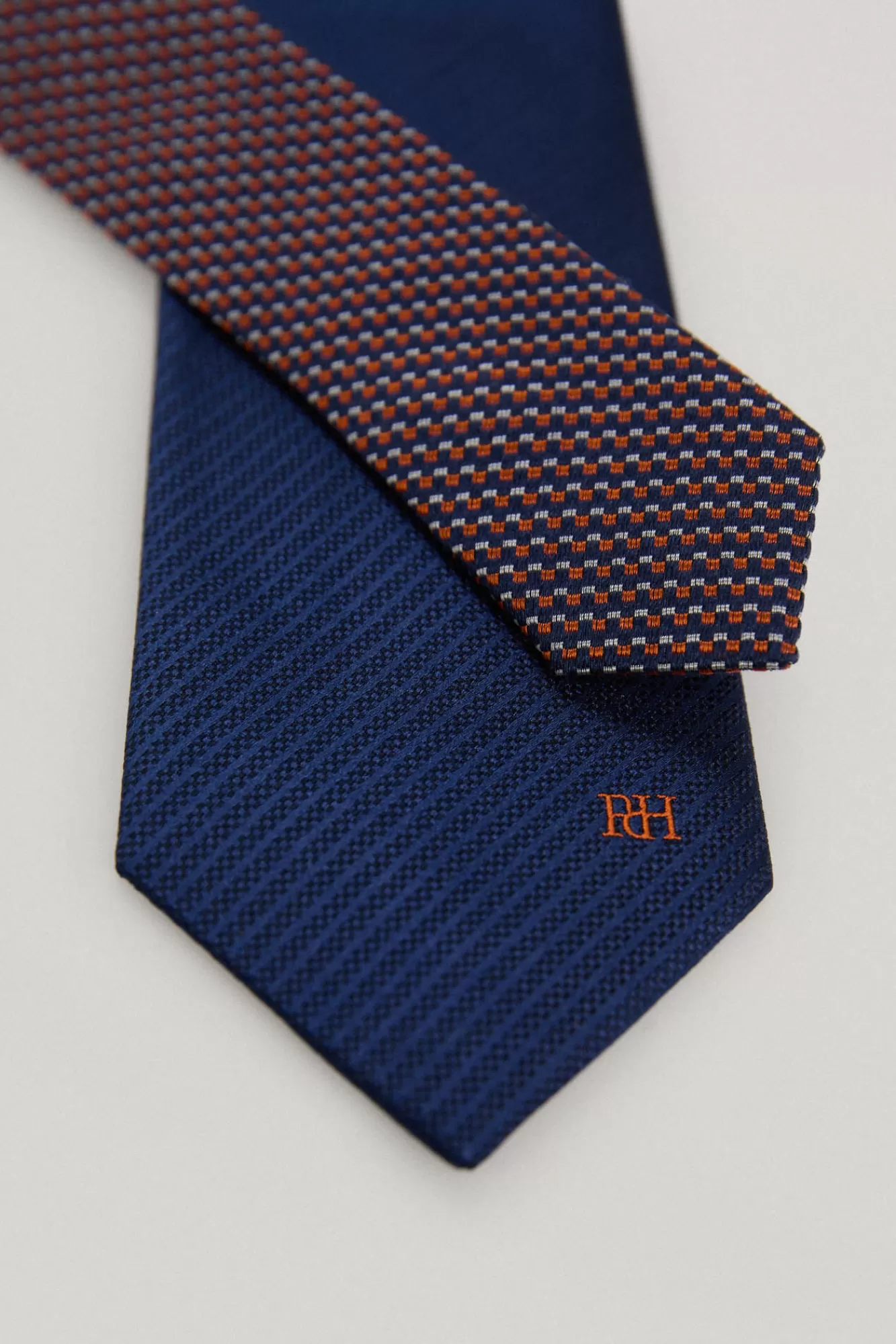 Discount Pedro del Hierro Plain Silk Tie Blue