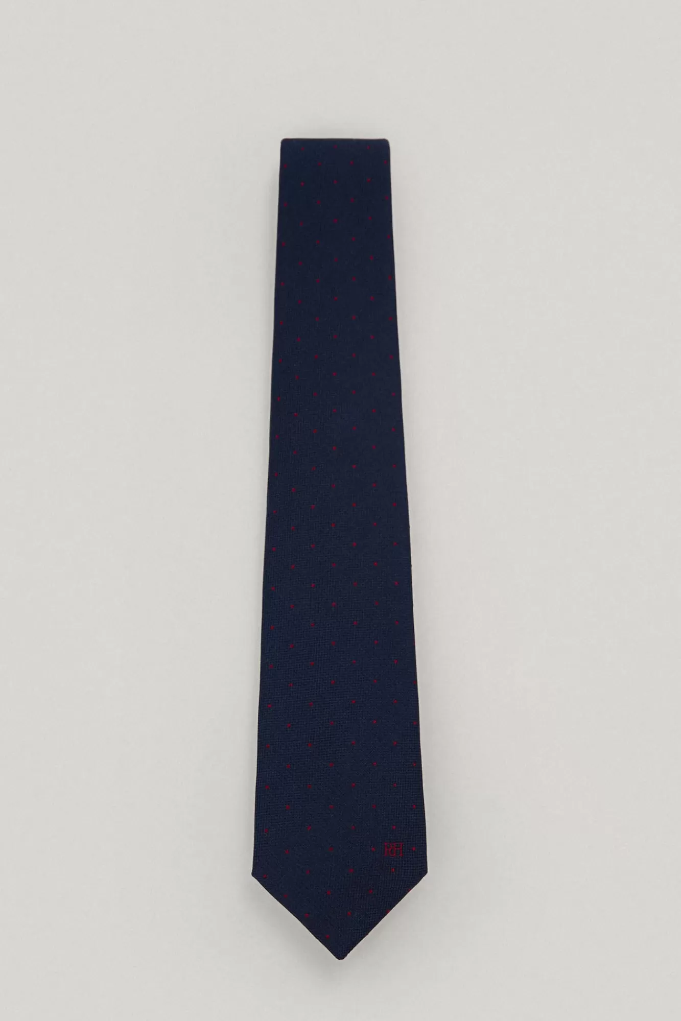 Shop Pedro del Hierro Polka-Dot Silk Tie Blue