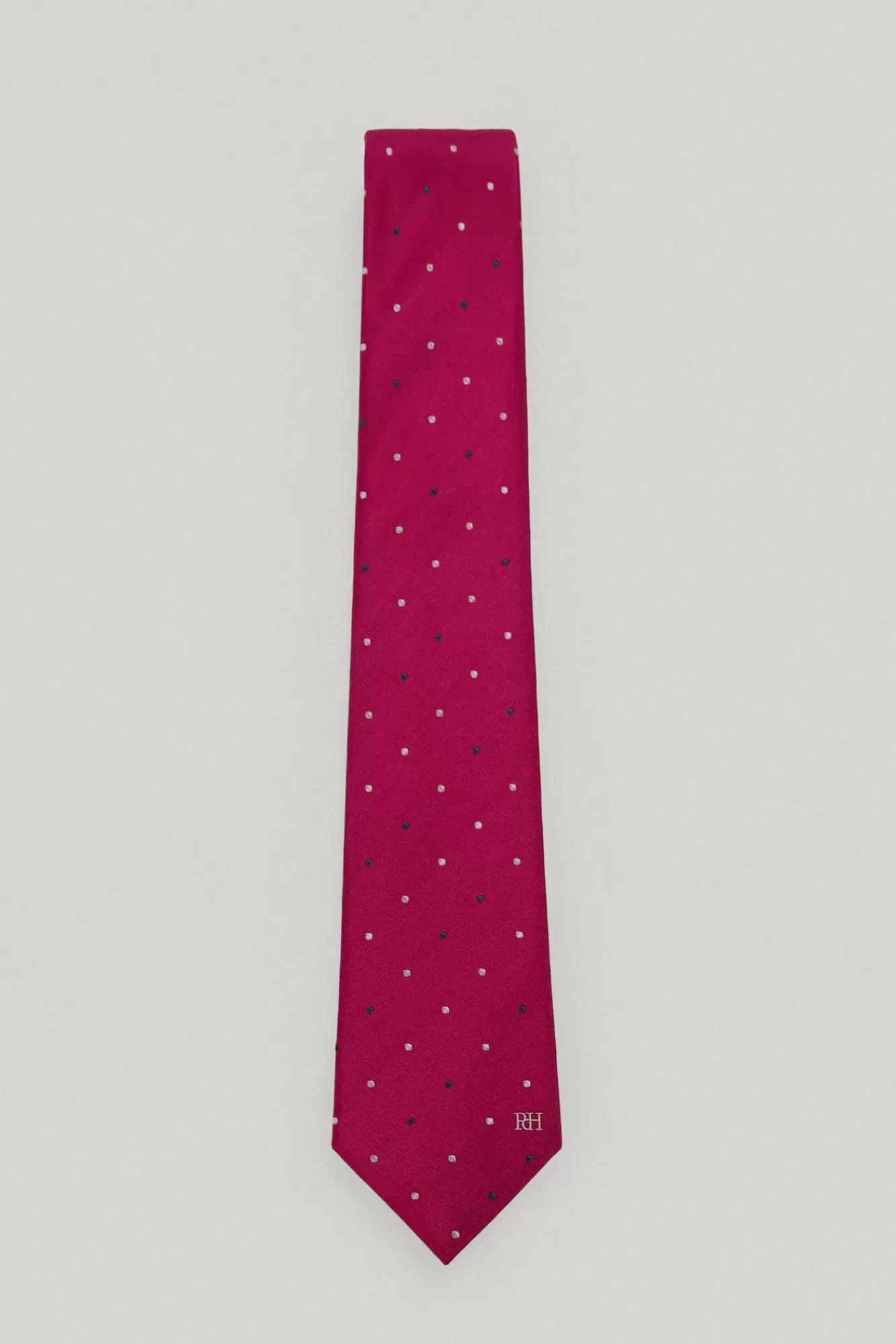 Shop Pedro del Hierro Polka-Dot Silk Tie Pink