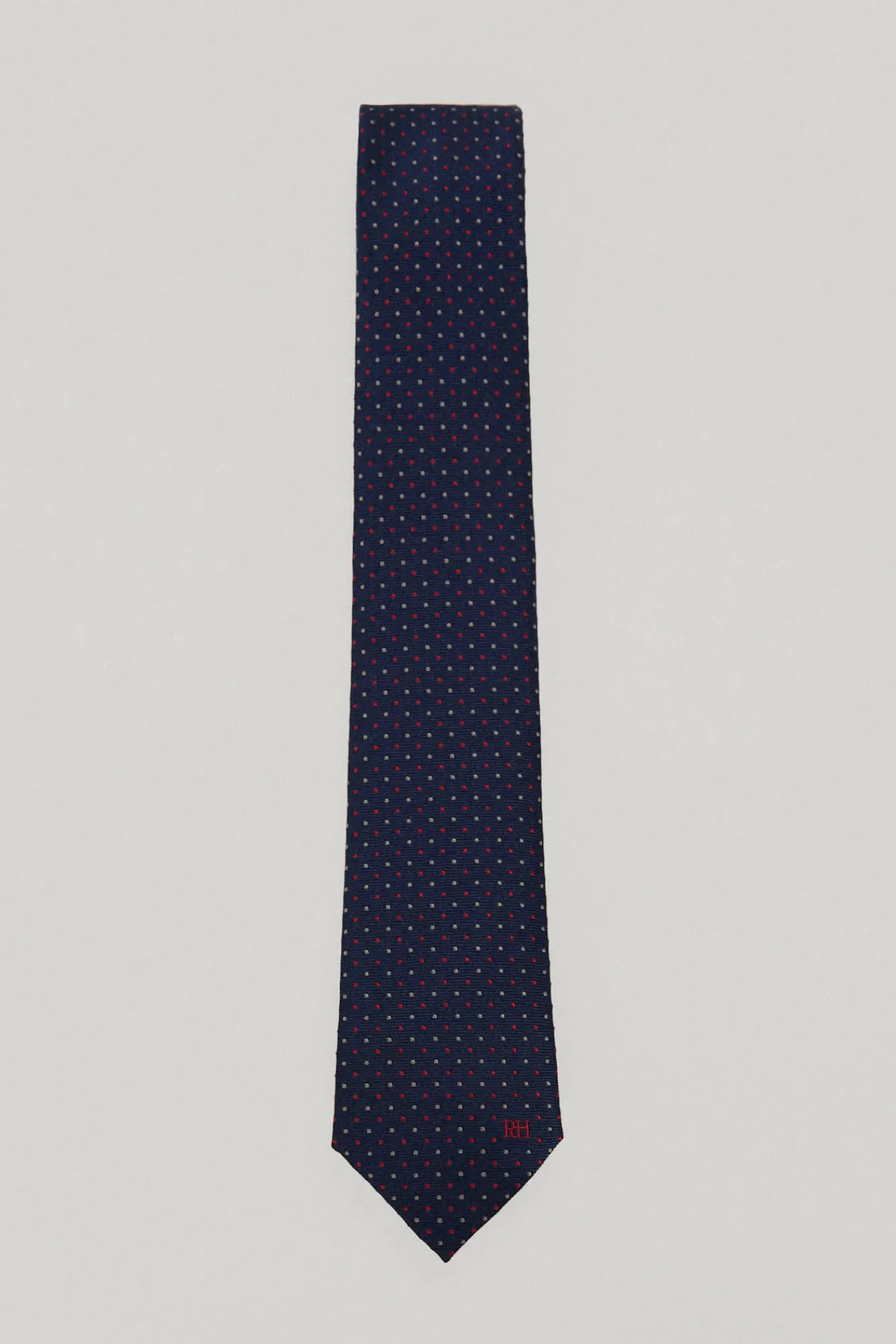 Fashion Pedro del Hierro Polka-Dot Silk Tie Blue