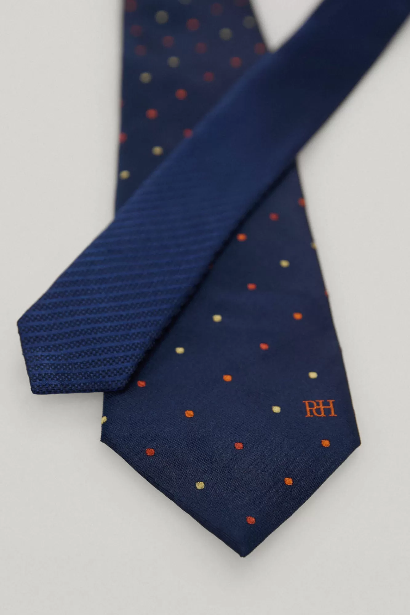 Cheap Pedro del Hierro Polka-Dot Silk Tie Blue