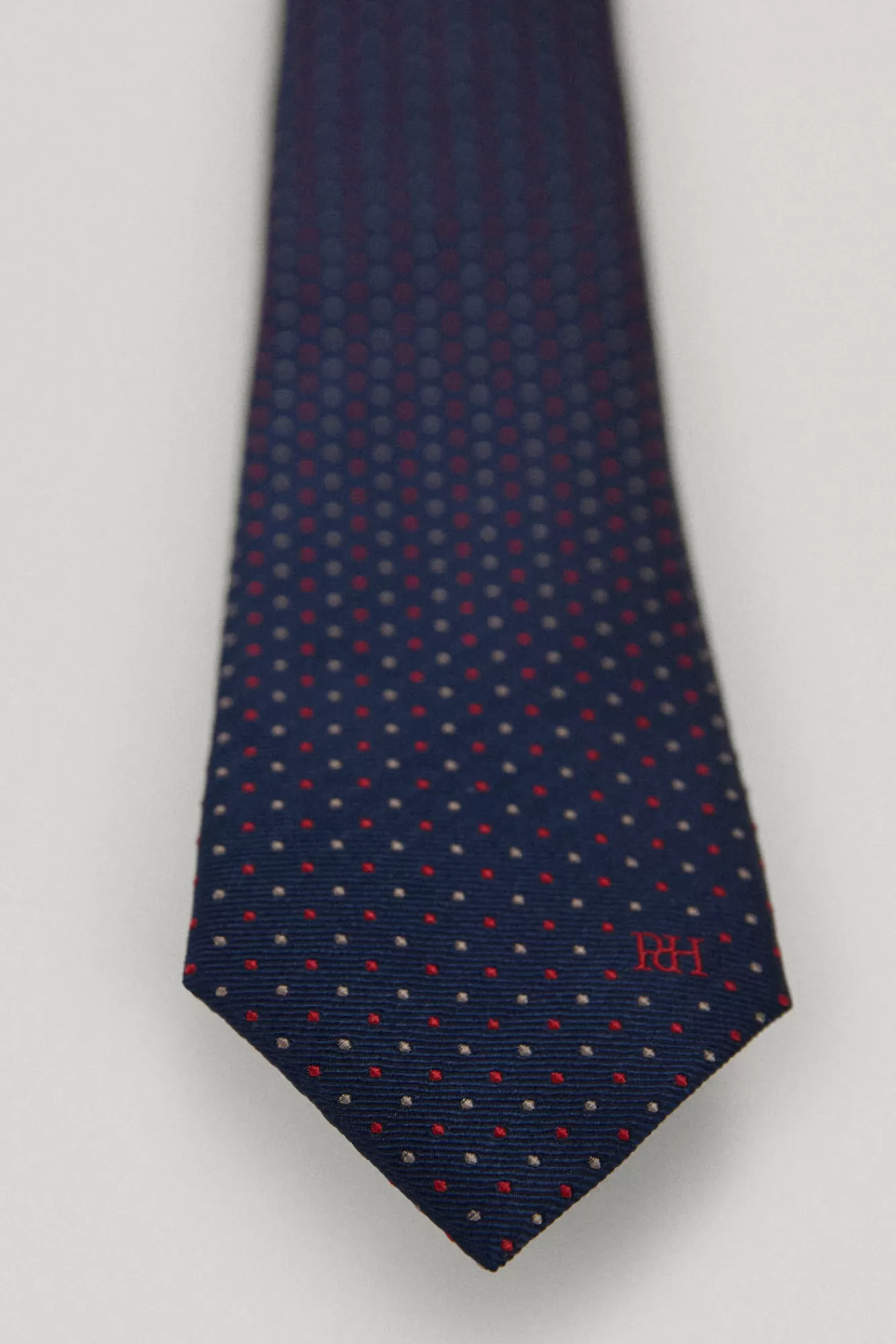 Fashion Pedro del Hierro Polka-Dot Silk Tie Blue