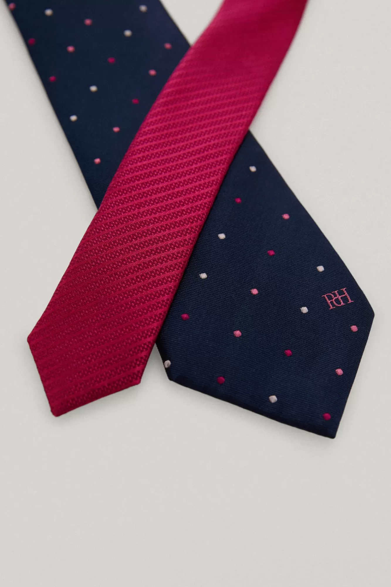 Discount Pedro del Hierro Polka-Dot Silk Tie Blue