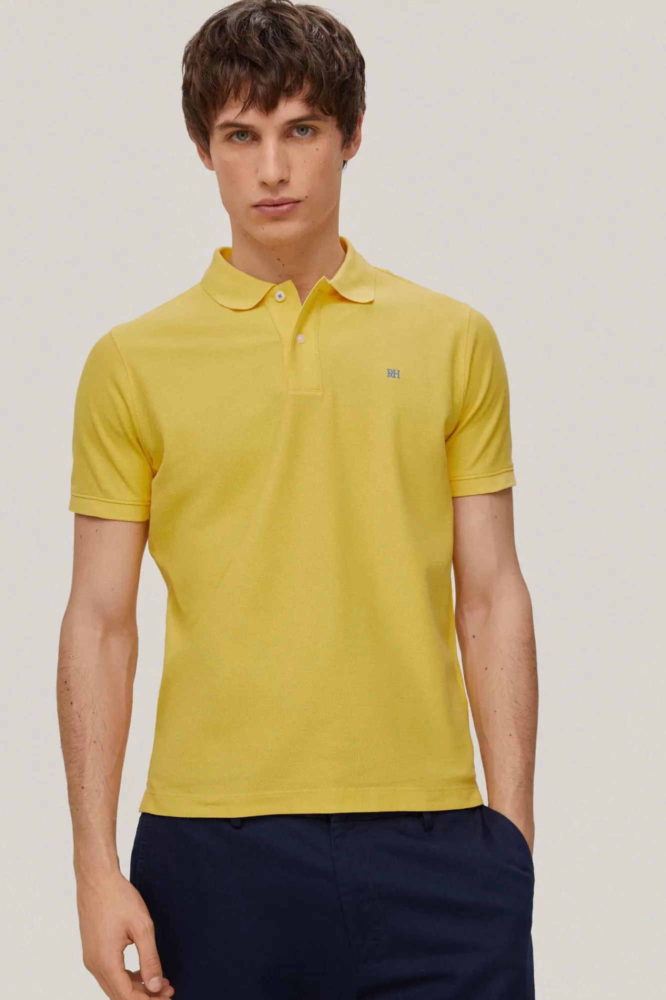 Online Pedro del Hierro Polo Pique Logo Yellow