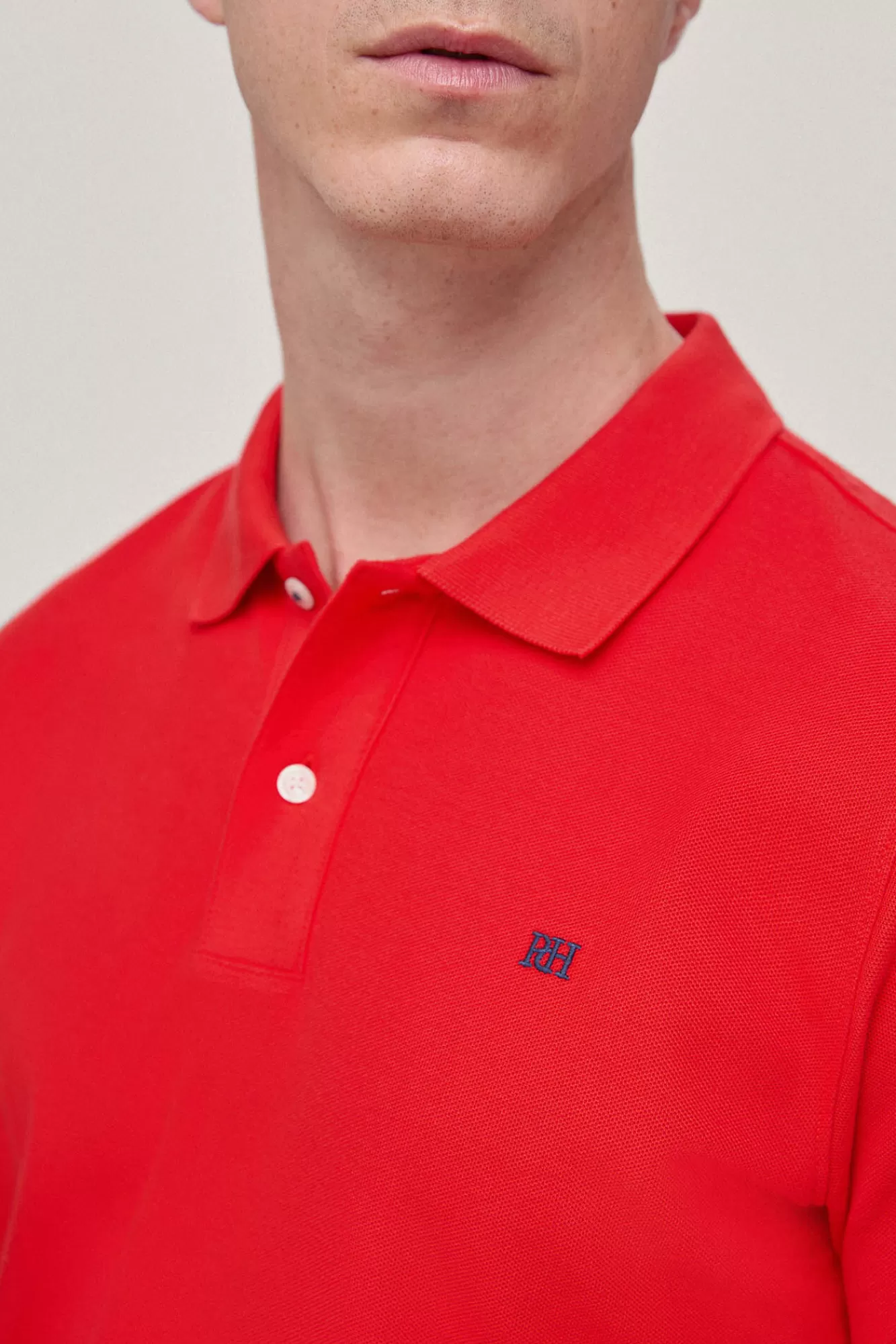 Clearance Pedro del Hierro Polo Pique Logo Orange