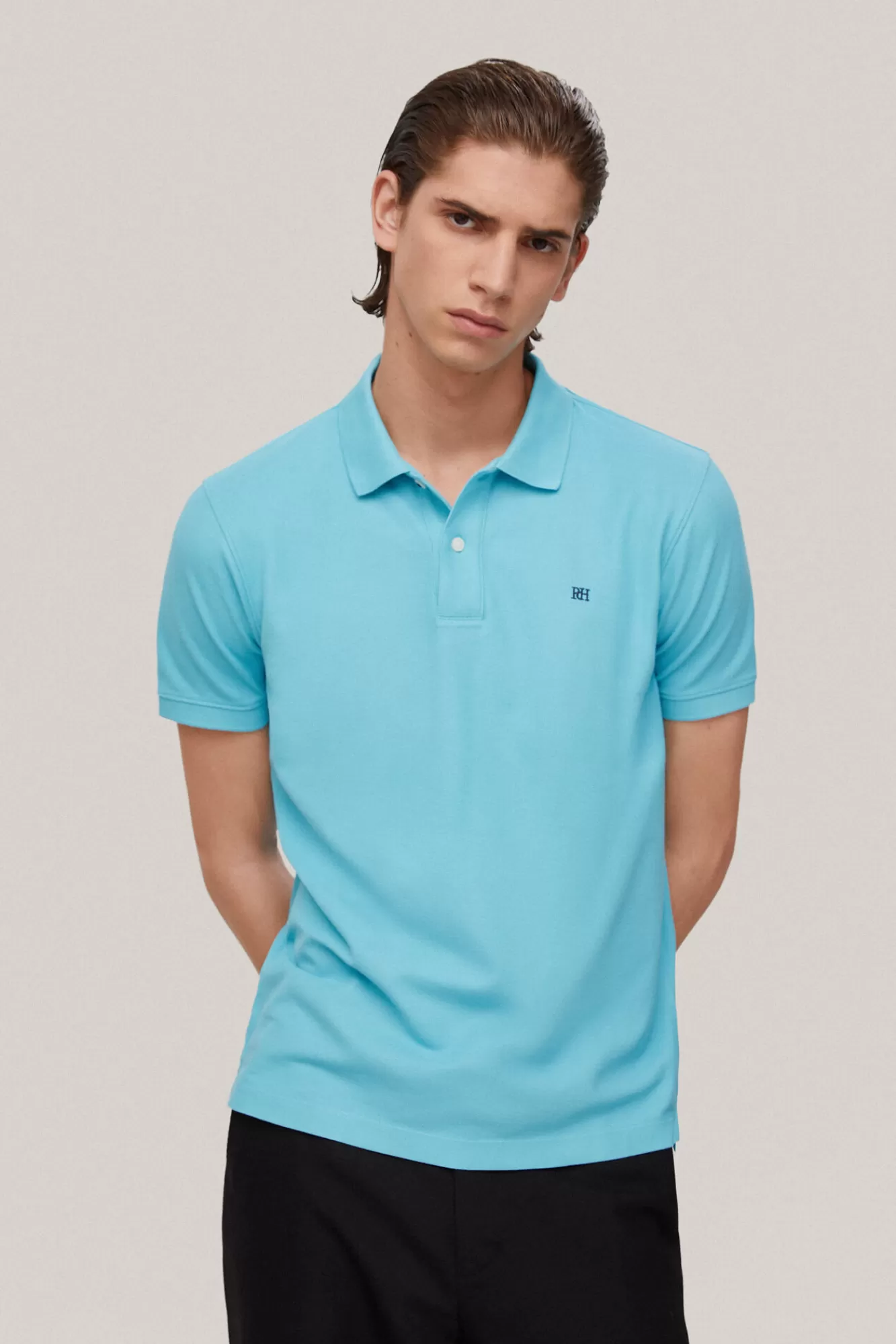 Sale Pedro del Hierro Polo Pique Logo Blue