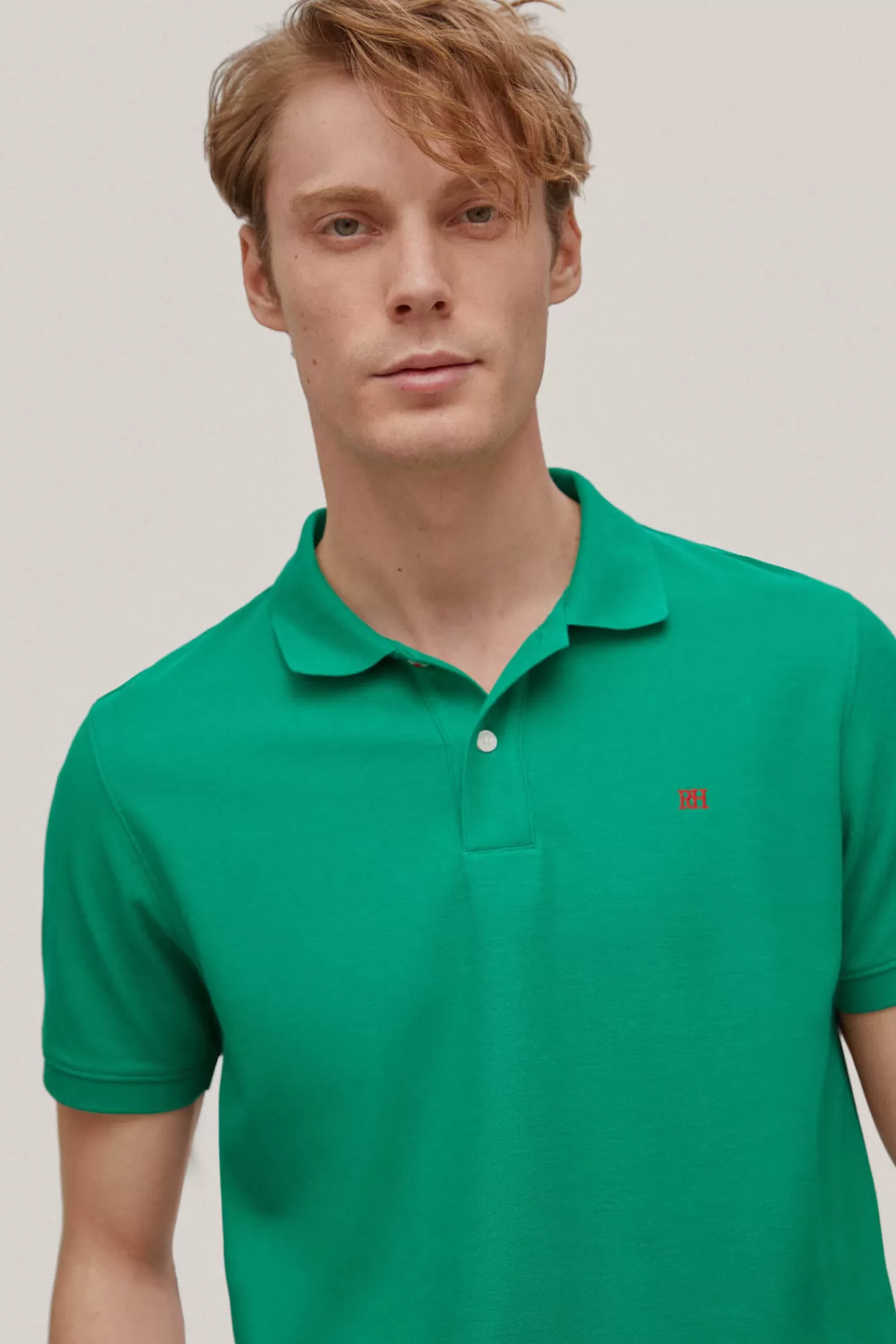 Outlet Pedro del Hierro Polo Pique Logo Green