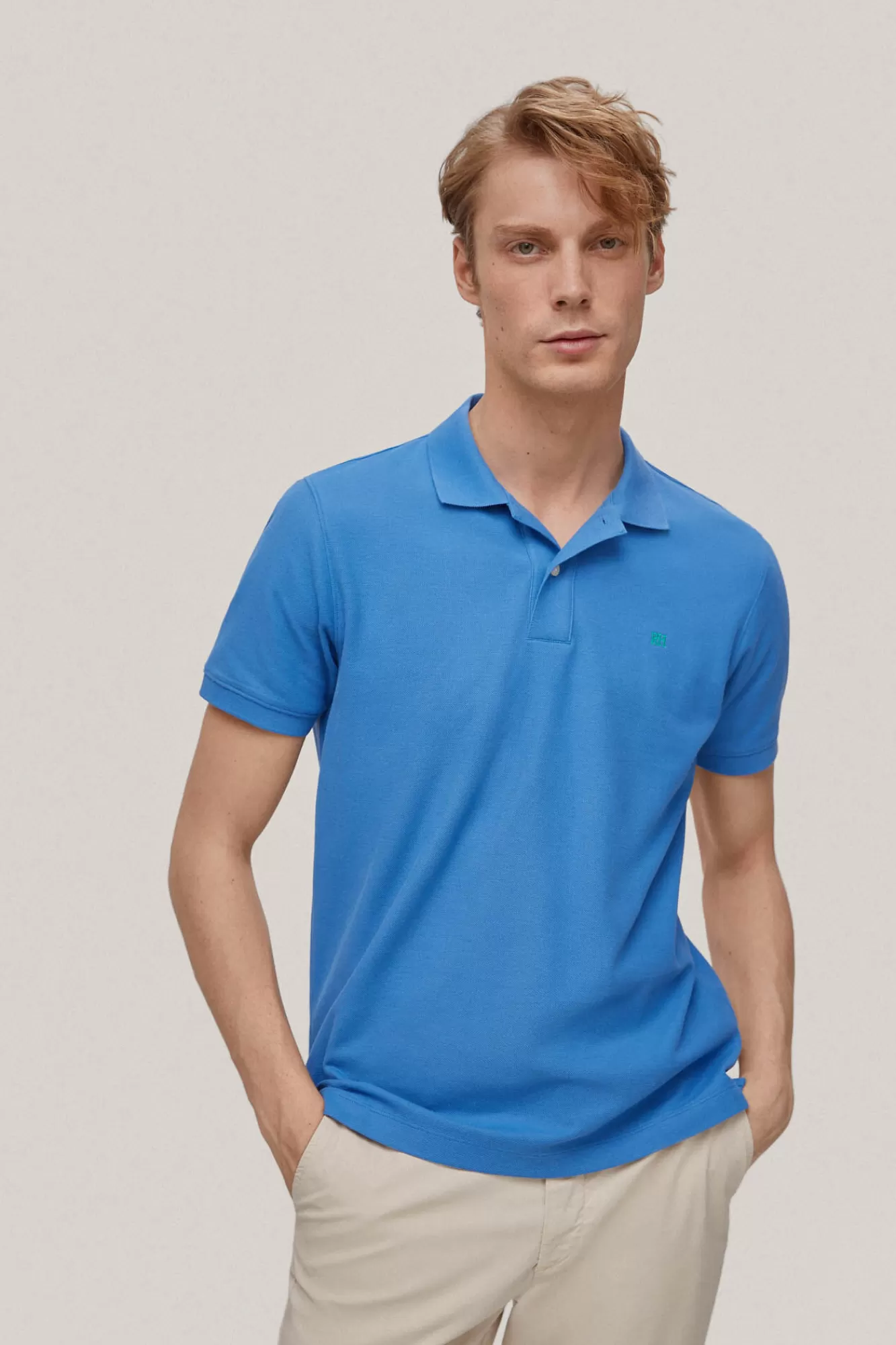 New Pedro del Hierro Polo Pique Logo Blue