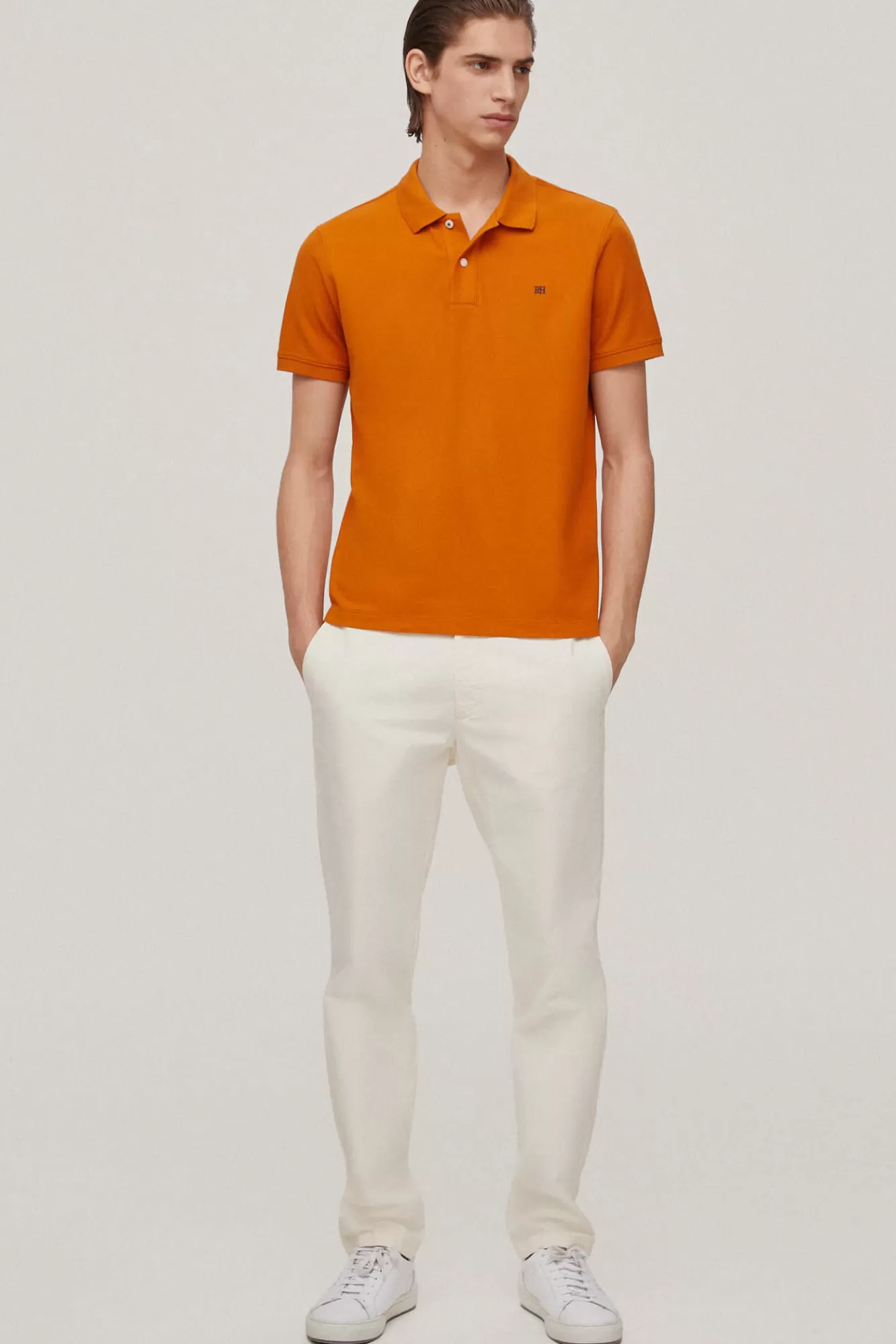 Cheap Pedro del Hierro Polo Pique Logo Orange