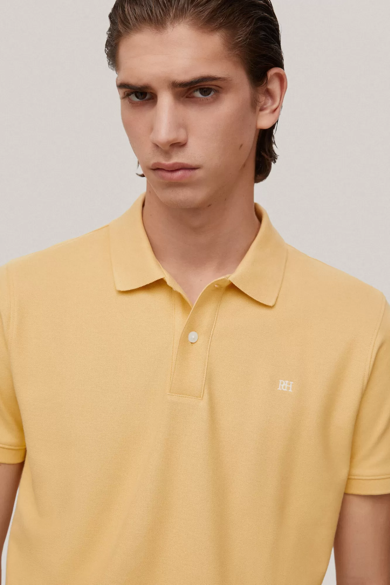 Online Pedro del Hierro Polo Pique Logo Yellow