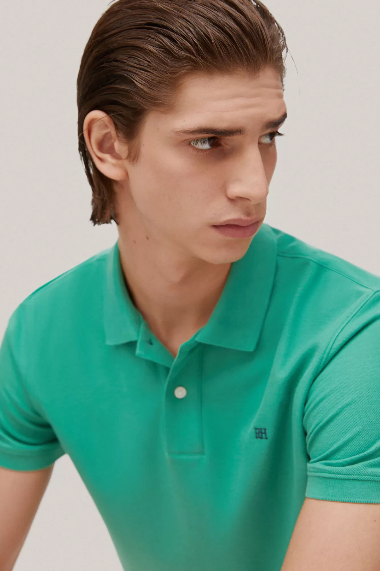 Outlet Pedro del Hierro Polo Pique Logo Green