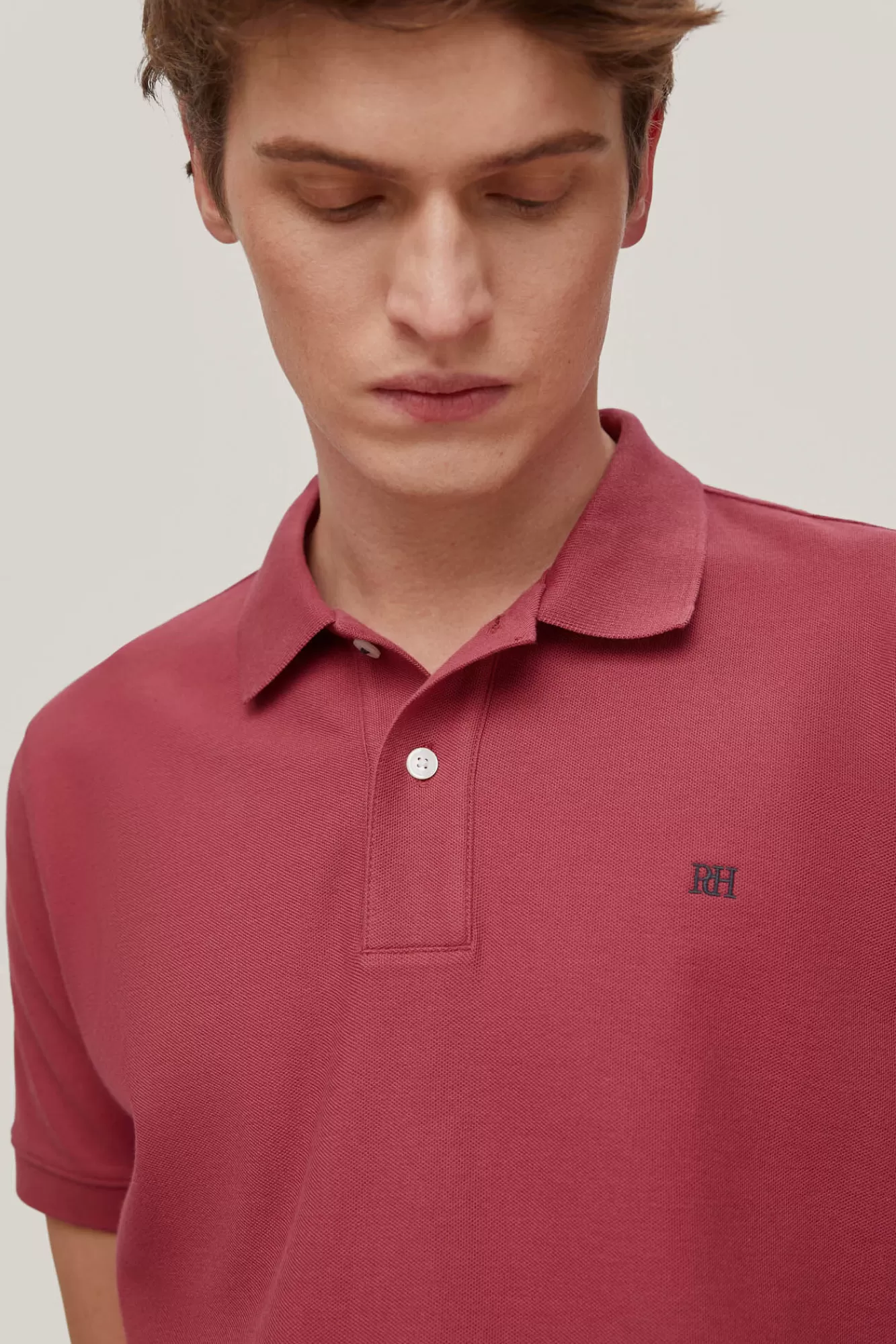 Best Pedro del Hierro Polo Pique Logo Burgundy