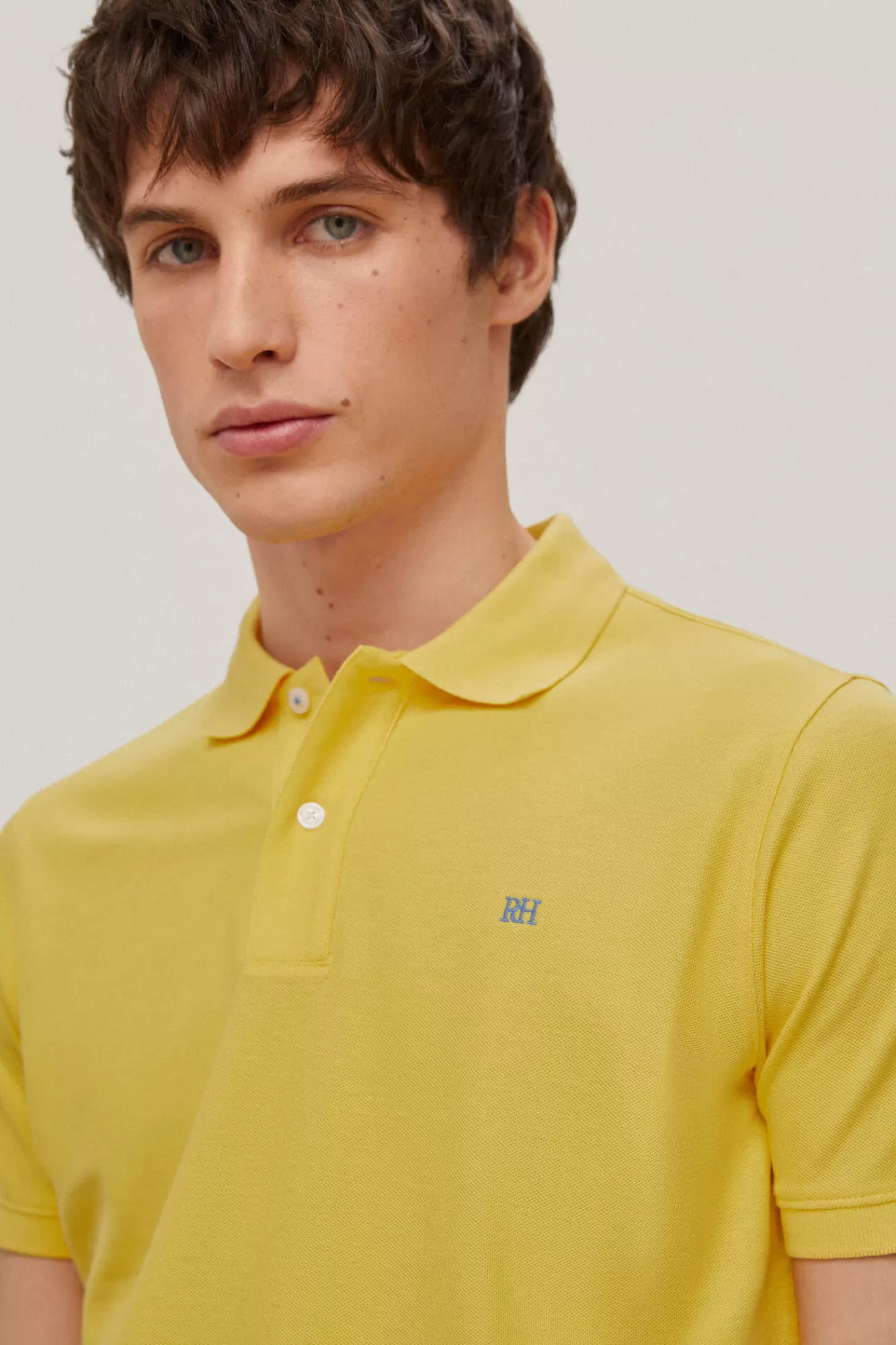 Online Pedro del Hierro Polo Pique Logo Yellow