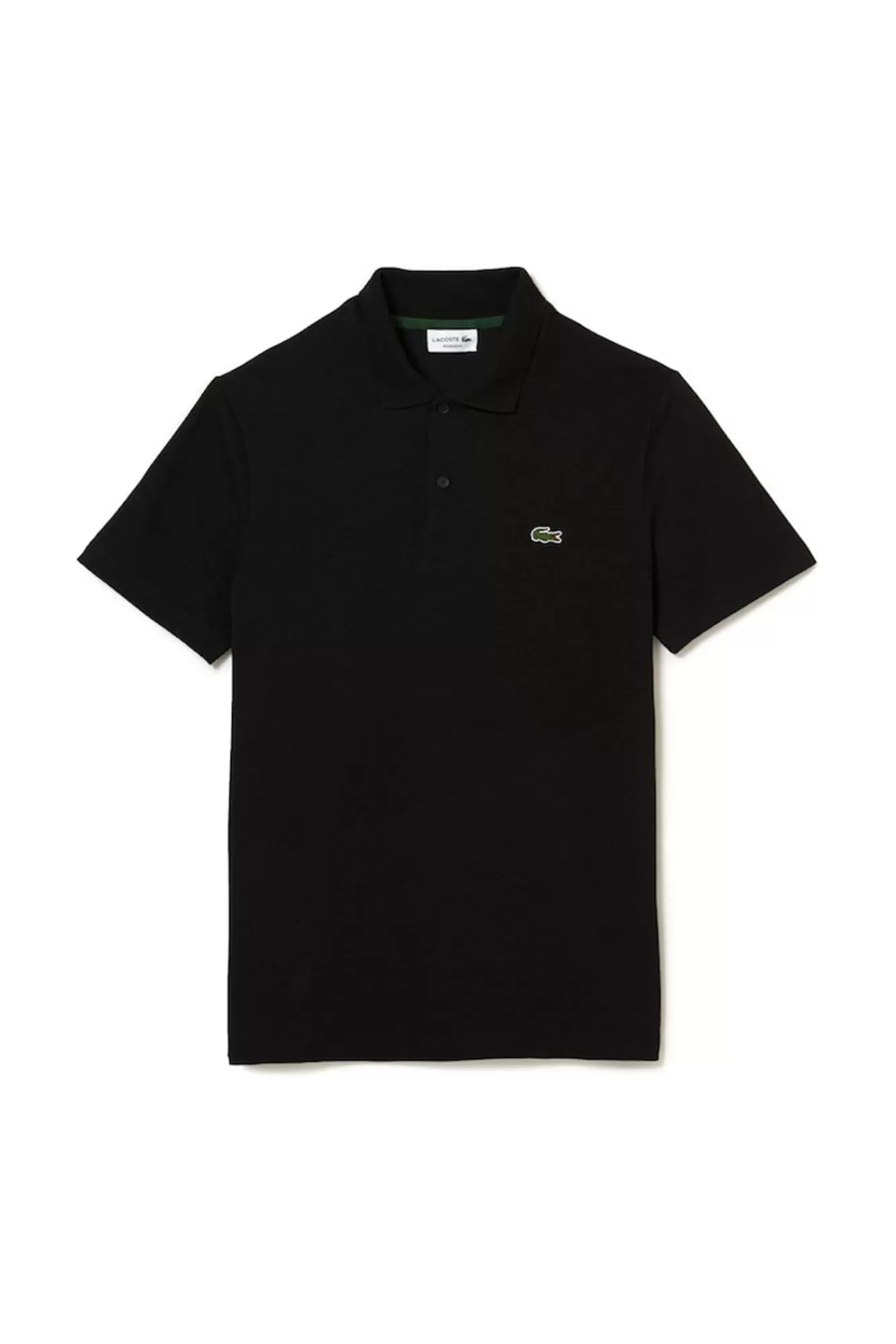 Outlet Lacoste Polo Shirt With Stitched Crocodile Embroidery Black