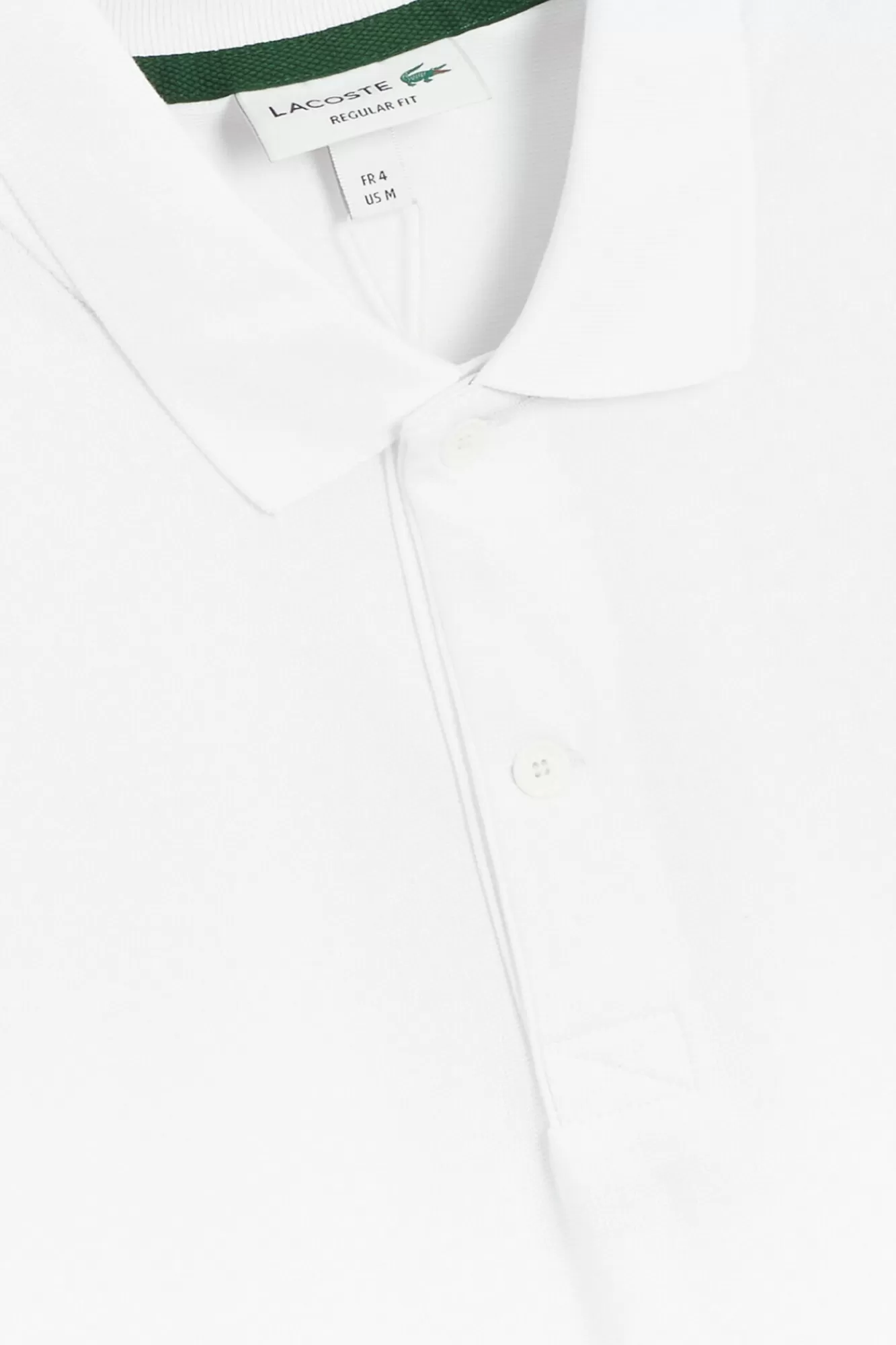 Fashion Lacoste Polo Shirt With Stitched Crocodile Embroidery White