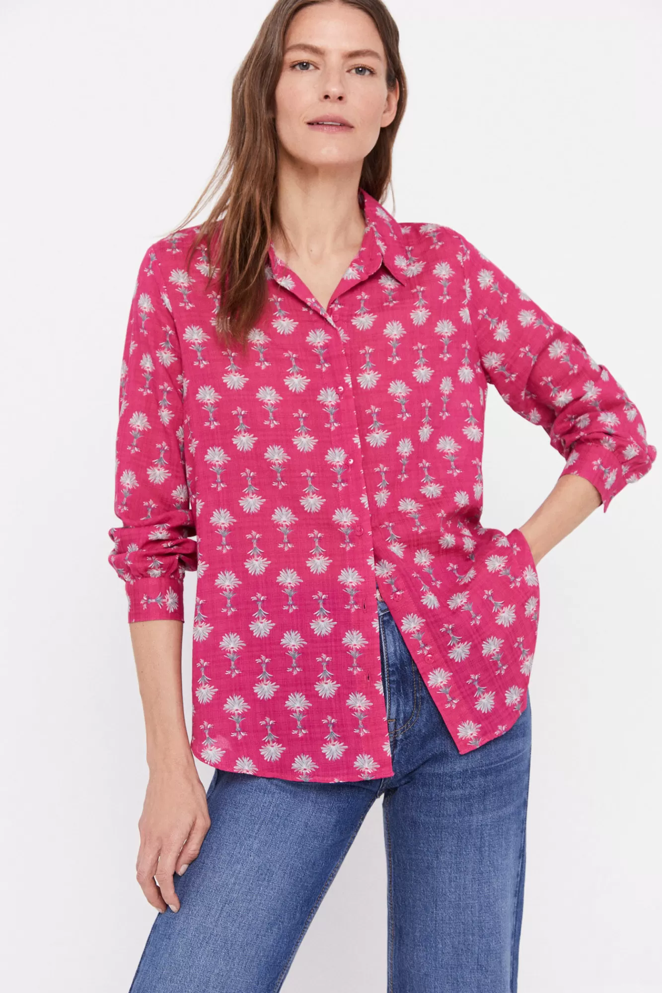 Hot Cortefiel Printed Cotton Shirt Multicolour