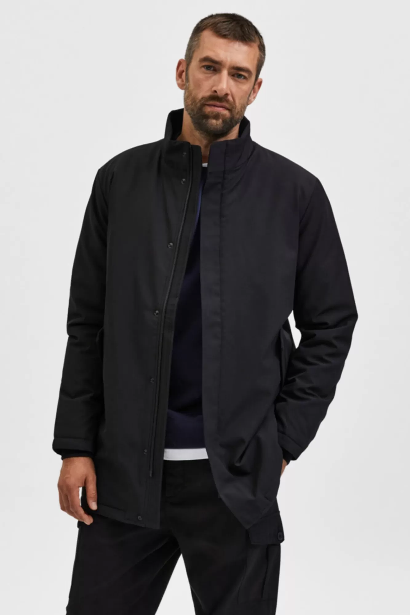 Fashion Selected Quilted Coat Black