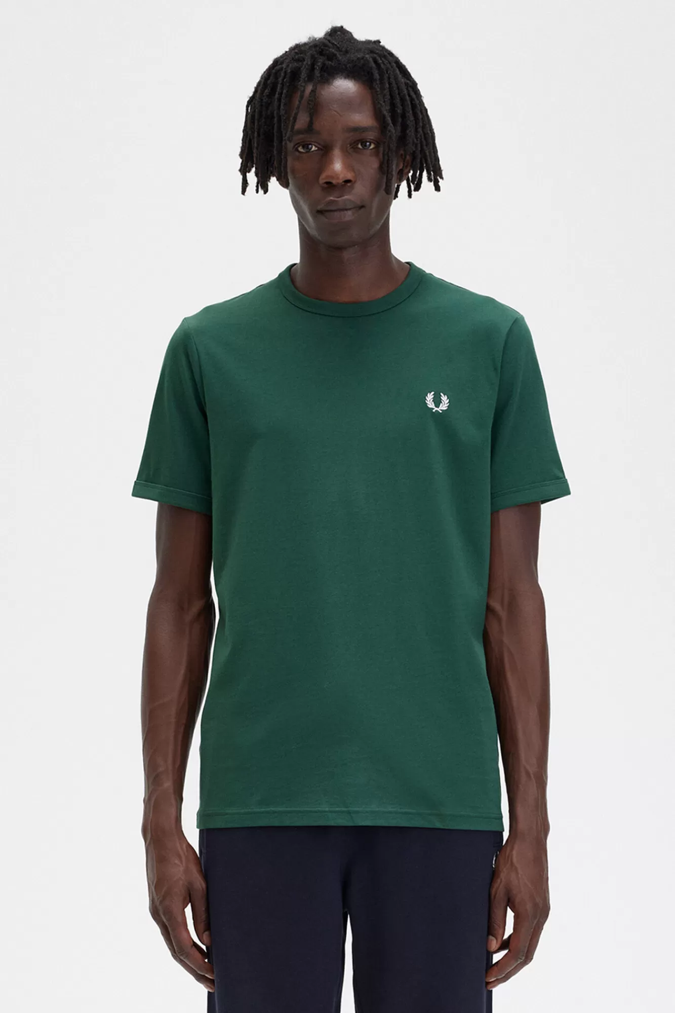 Sale Fred Perry Ringer T-Shirt Green