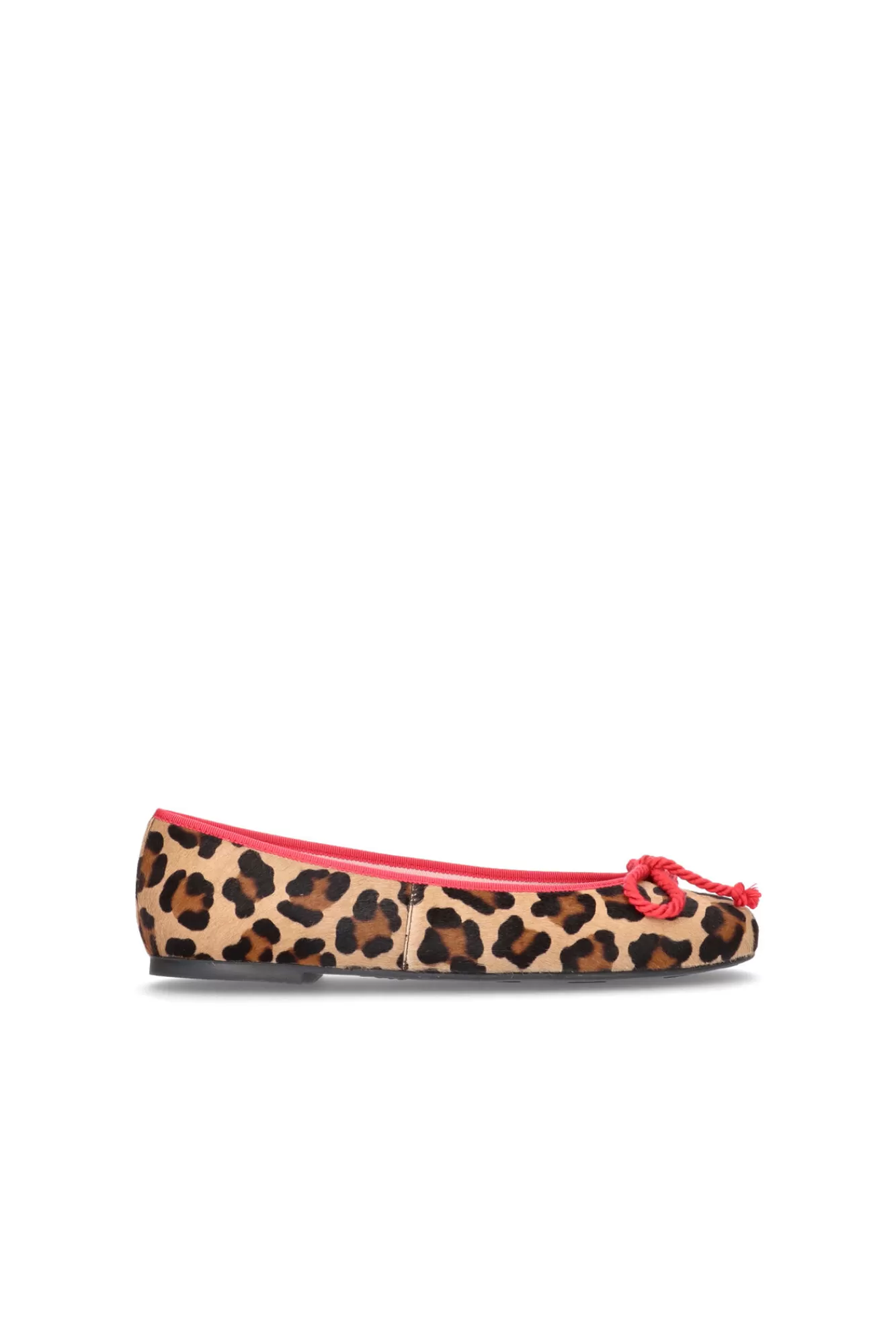 Sale Pretty Ballerinas Rosario Animal-Print Ballerinas Black