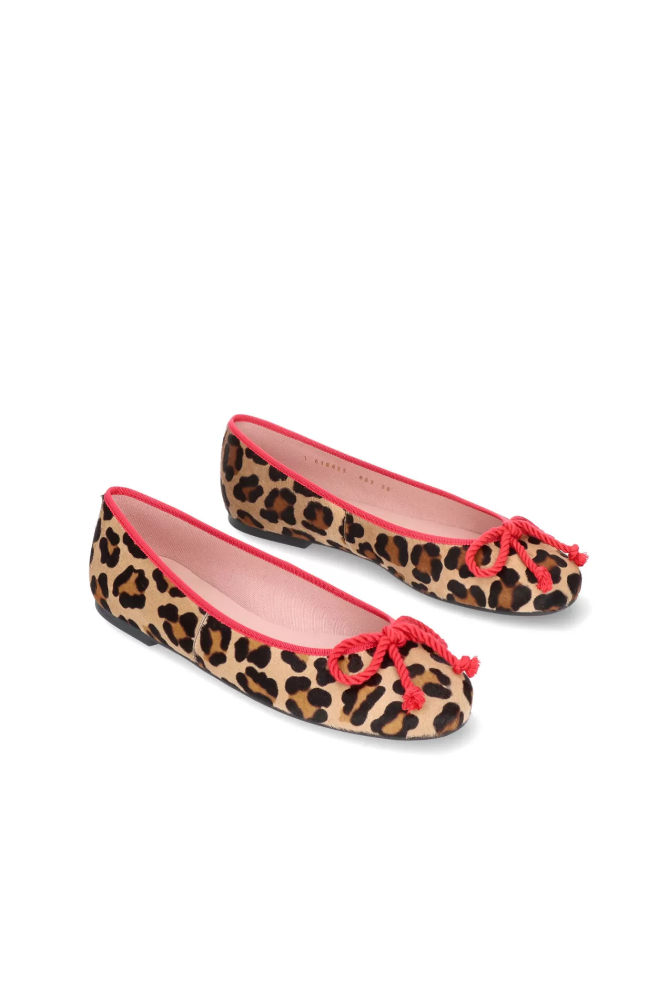 Sale Pretty Ballerinas Rosario Animal-Print Ballerinas Black